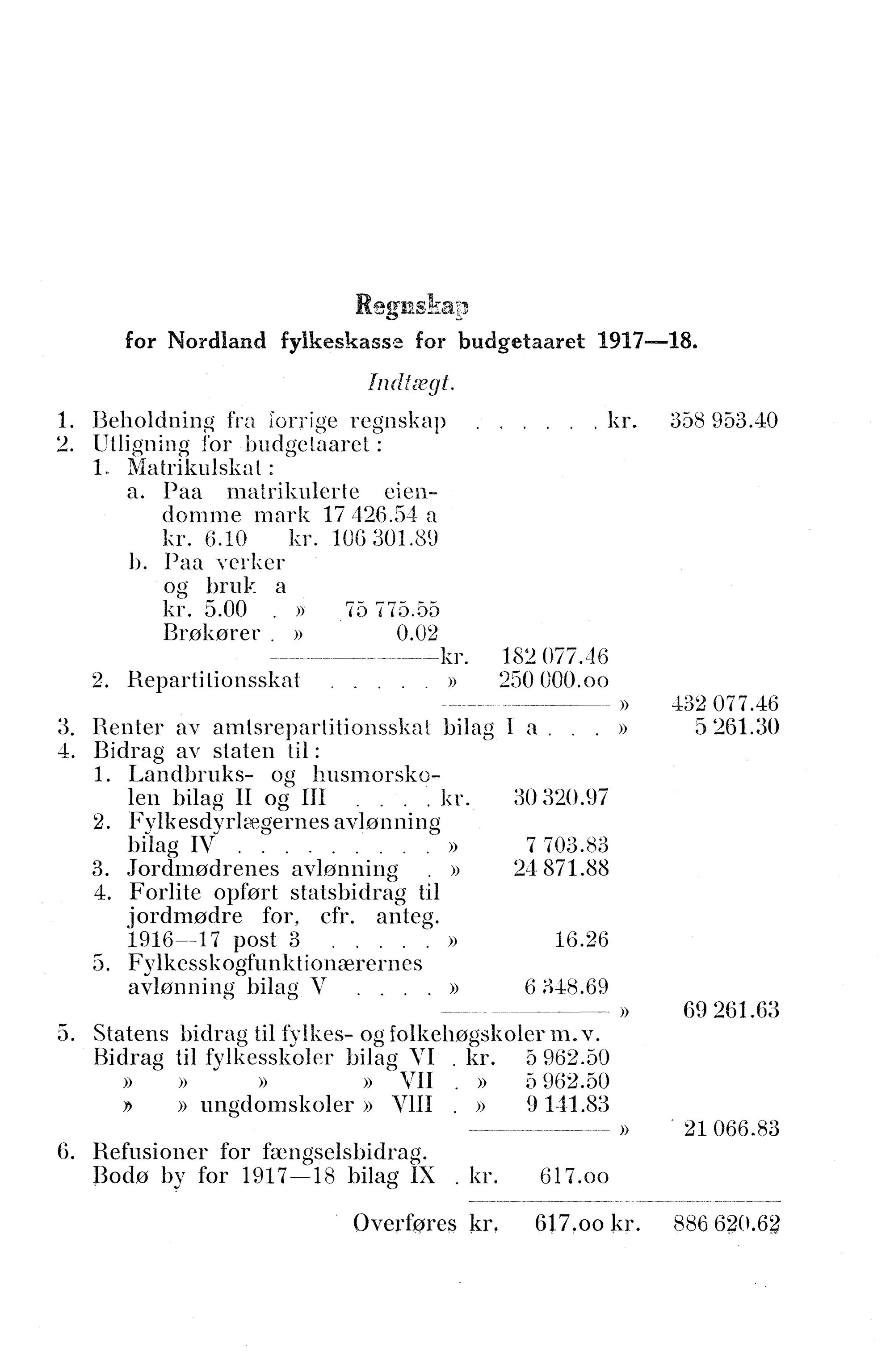 Nordland Fylkeskommune. Fylkestinget, AIN/NFK-17/176/A/Ac/L0042: Fylkestingsforhandlinger 1919, 1919