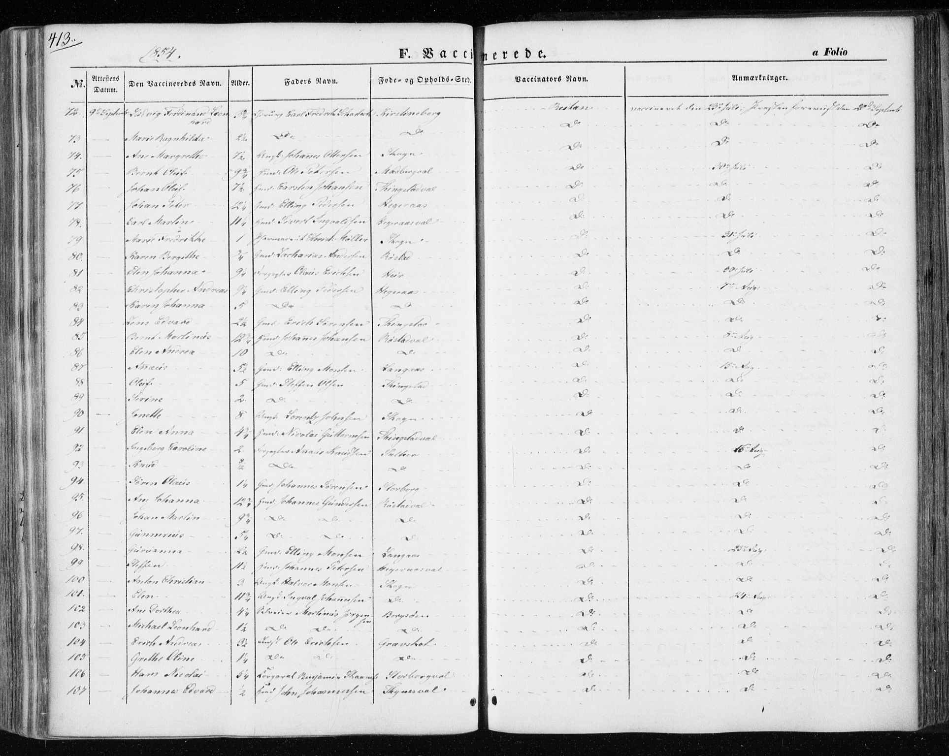 Ministerialprotokoller, klokkerbøker og fødselsregistre - Nord-Trøndelag, SAT/A-1458/717/L0154: Ministerialbok nr. 717A07 /1, 1850-1862, s. 413