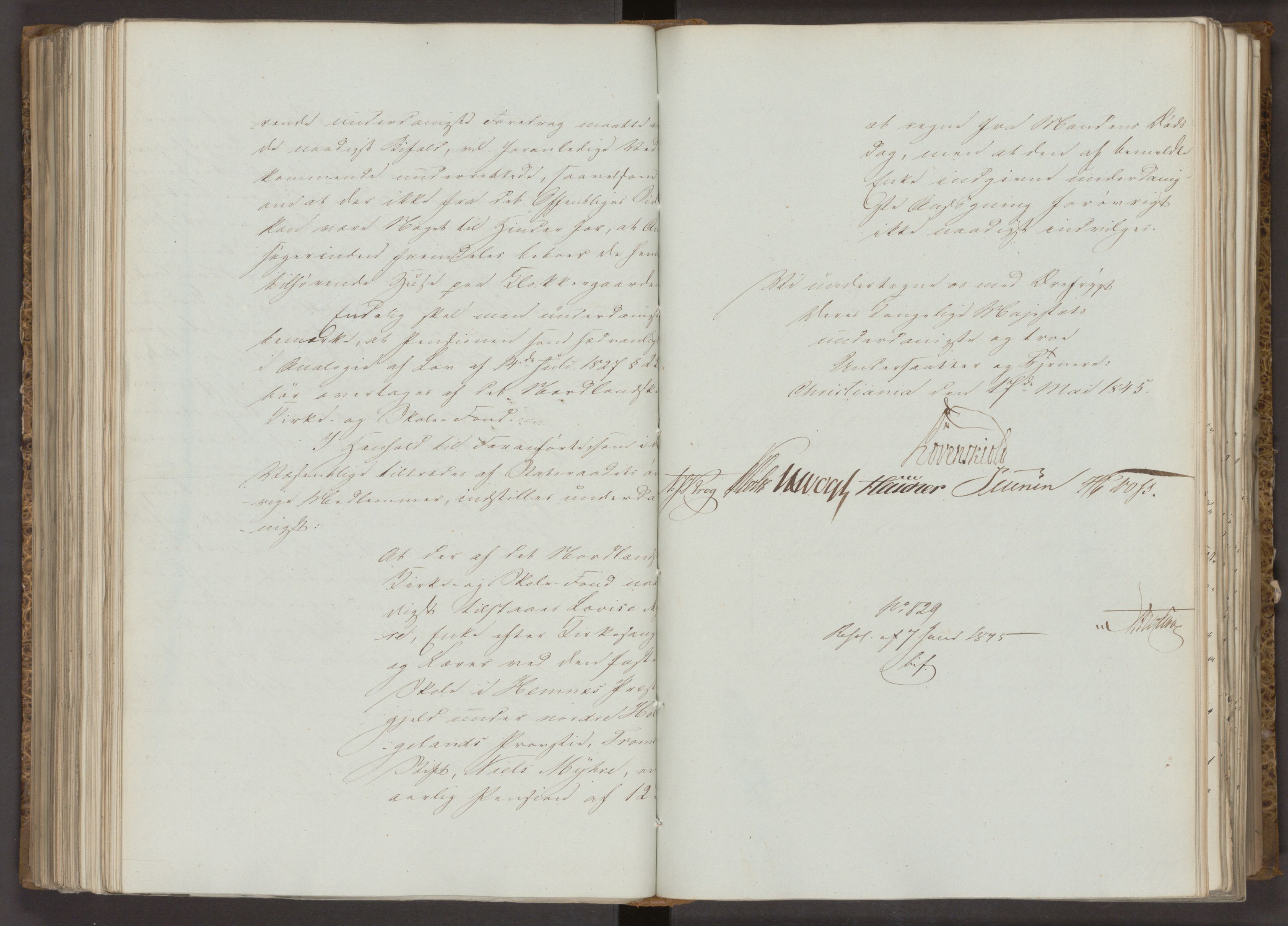 Statsrådsavdelingen i Stockholm, AV/RA-S-1003/D/Da/L0216: Regjeringsinnstillinger nr. 90-322, 1845