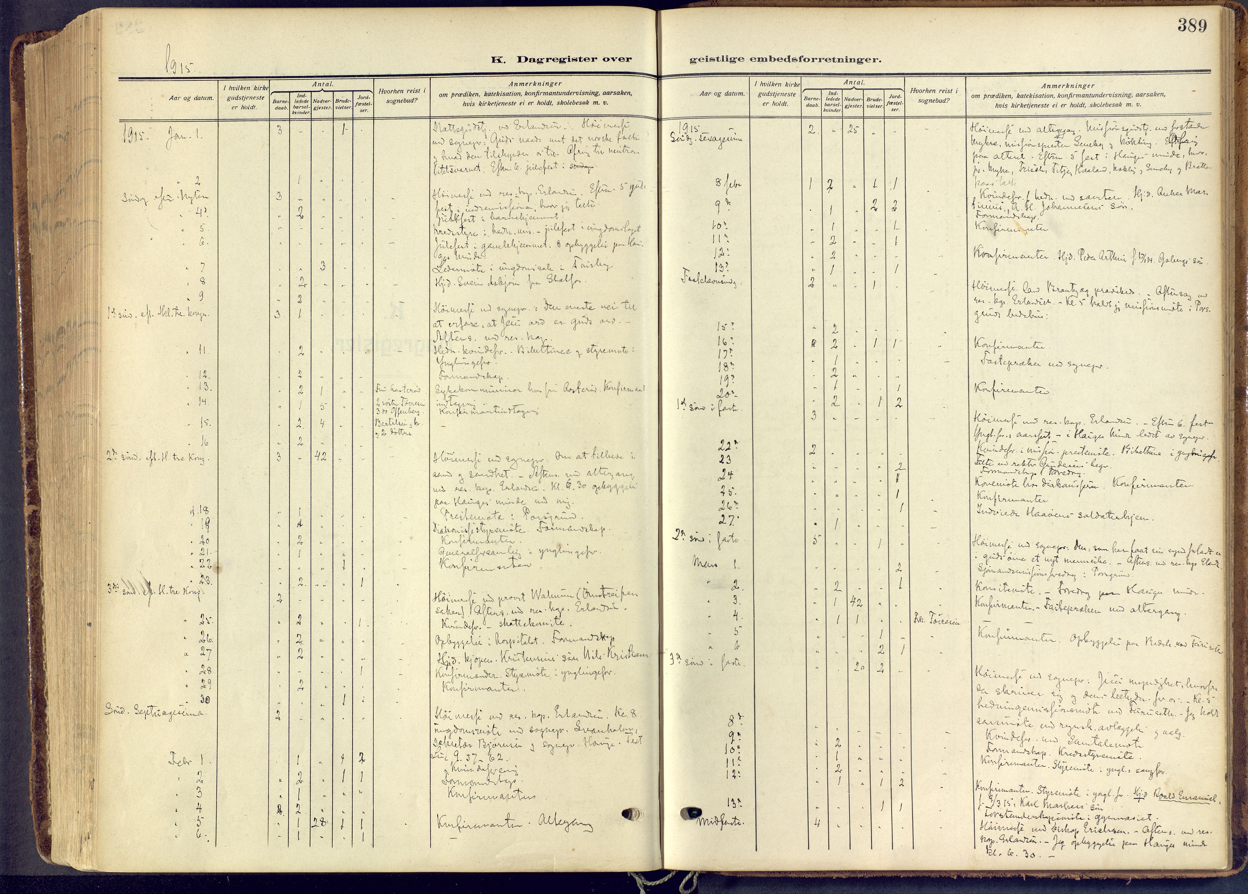 Skien kirkebøker, AV/SAKO-A-302/F/Fa/L0013: Ministerialbok nr. 13, 1915-1921, s. 389