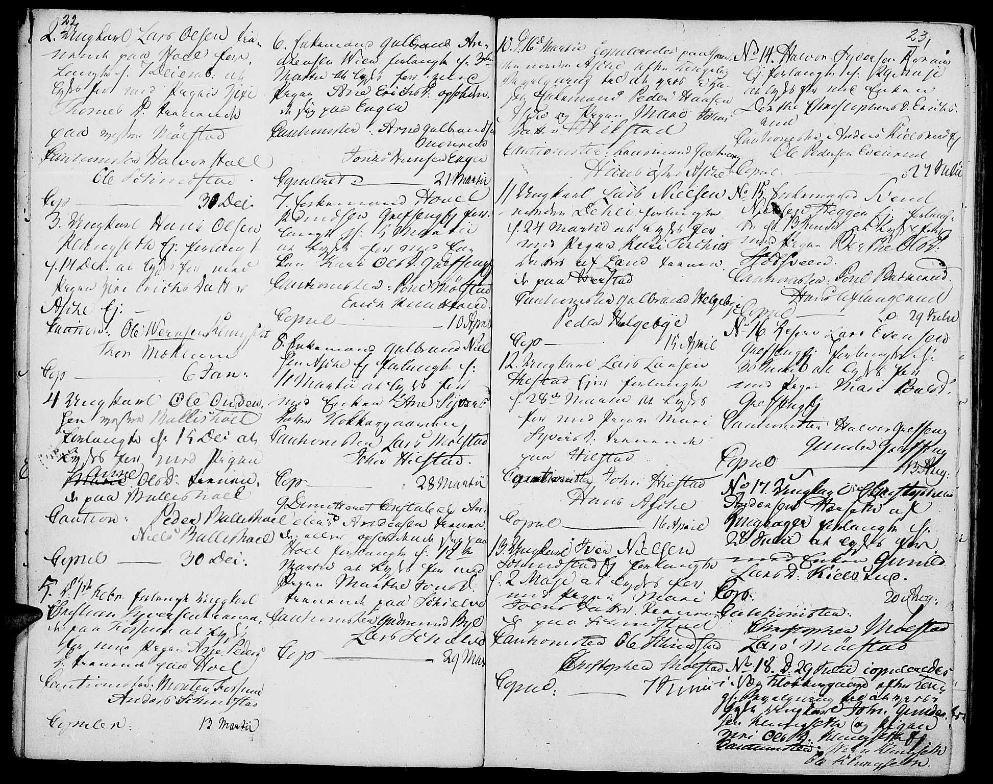 Nes prestekontor, Hedmark, AV/SAH-PREST-020/K/Ka/L0001: Ministerialbok nr. 1, 1802-1814, s. 22-23