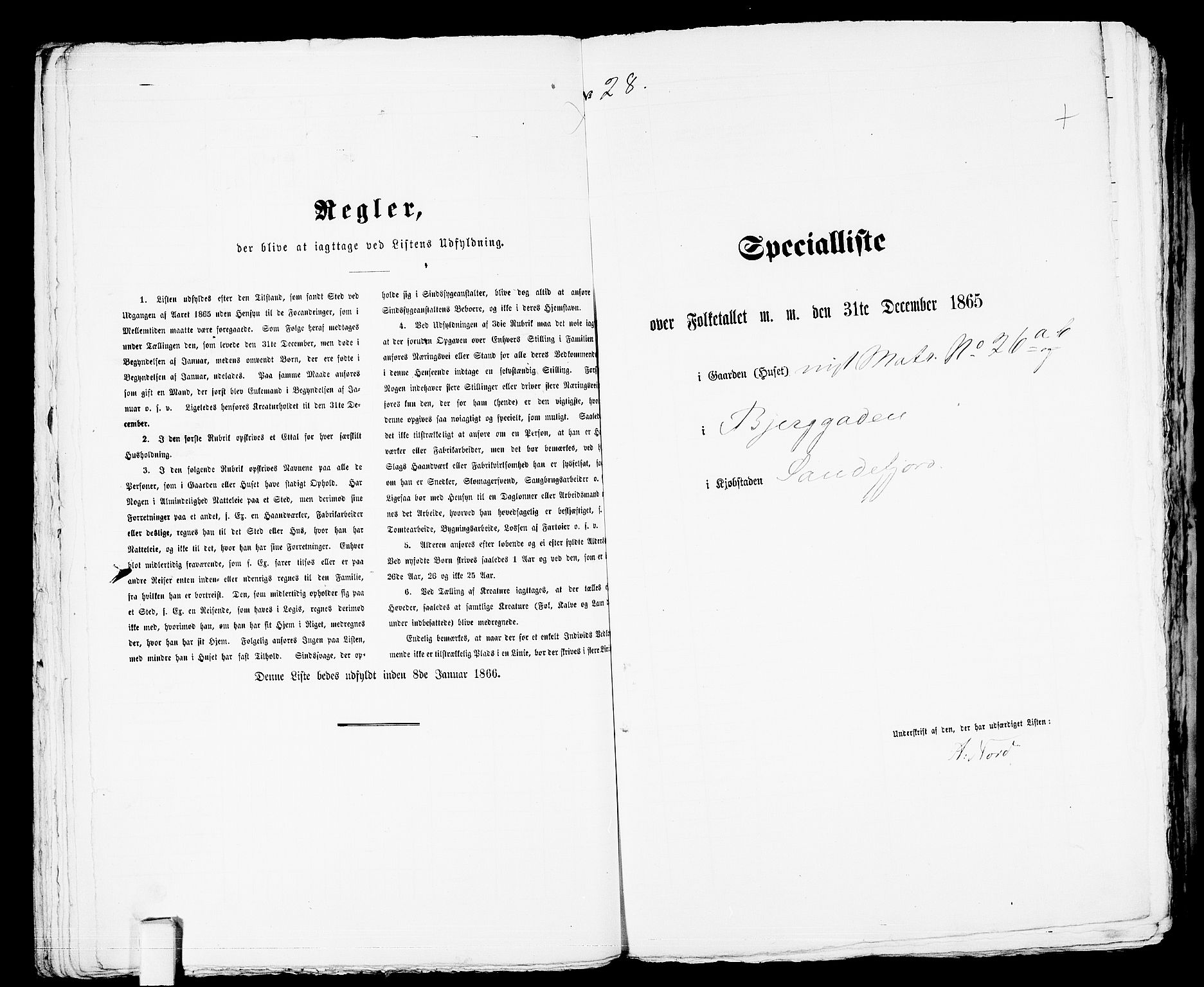 RA, Folketelling 1865 for 0706B Sandeherred prestegjeld, Sandefjord kjøpstad, 1865, s. 62