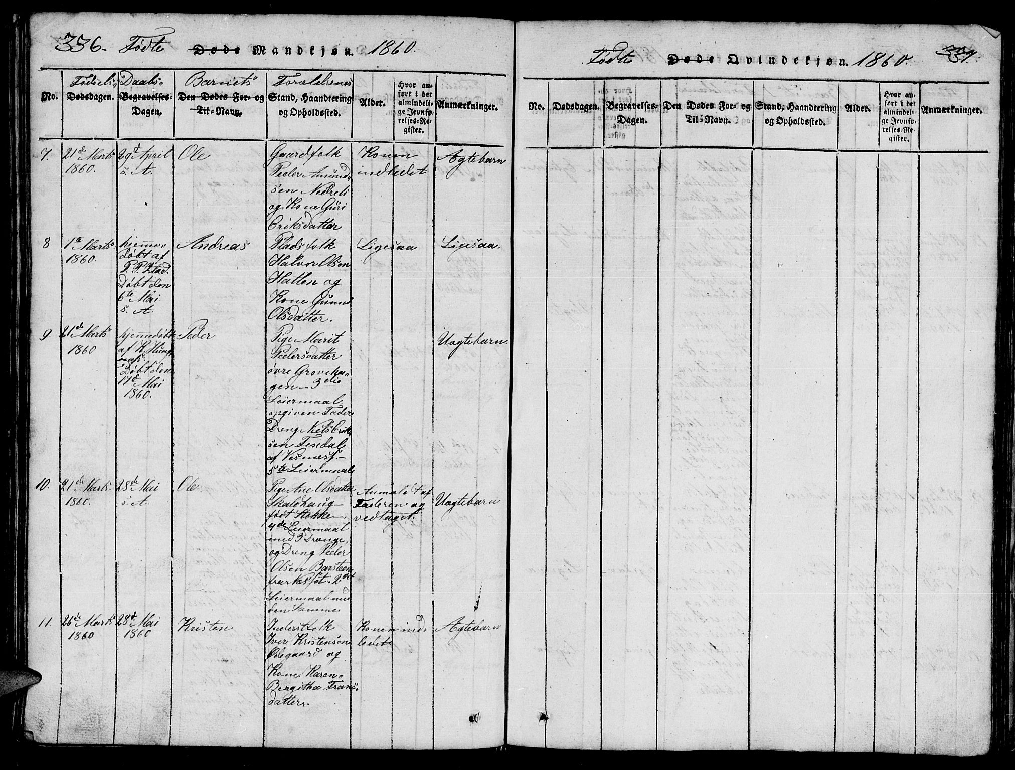 Ministerialprotokoller, klokkerbøker og fødselsregistre - Møre og Romsdal, AV/SAT-A-1454/557/L0683: Klokkerbok nr. 557C01, 1818-1862, s. 336-337