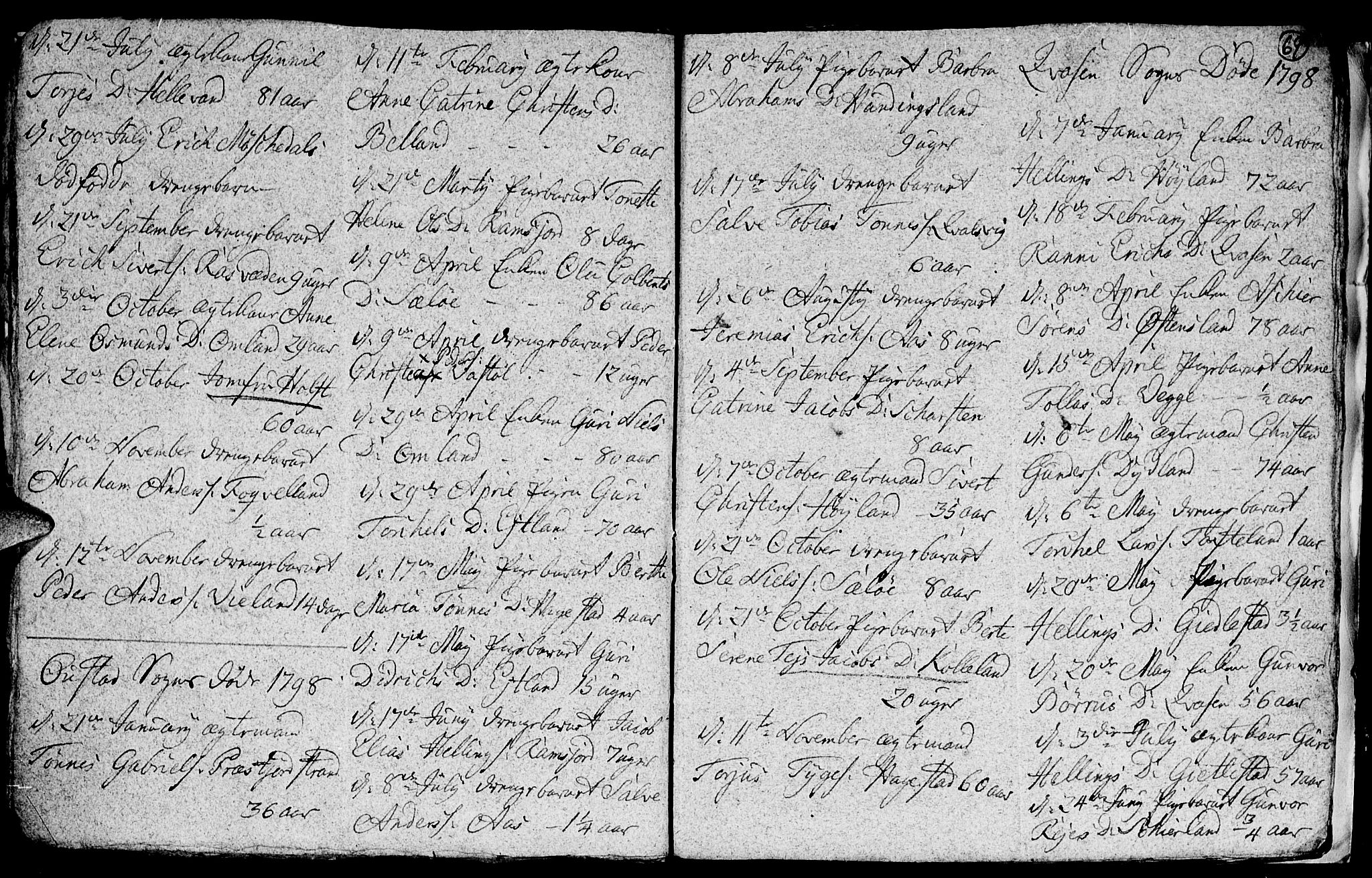 Lyngdal sokneprestkontor, AV/SAK-1111-0029/F/Fa/Fac/L0003: Ministerialbok nr. A 3, 1750-1803, s. 69