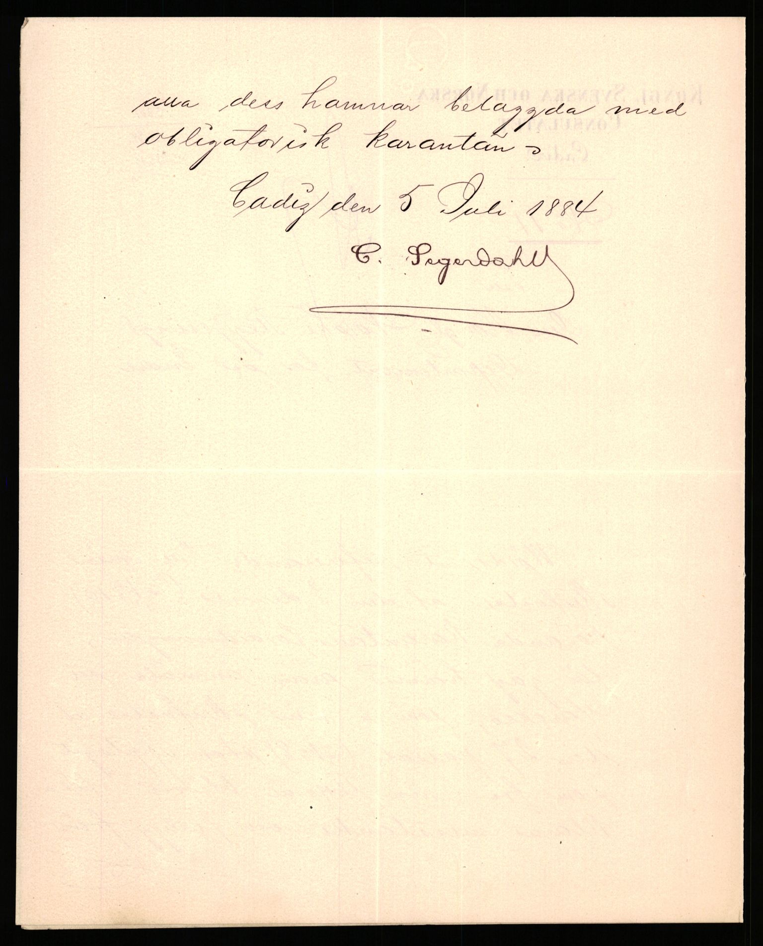 Indredepartementet, Handels- og konsulatkontoret C, RA/S-2981/D/Da/L0562: --, 1884