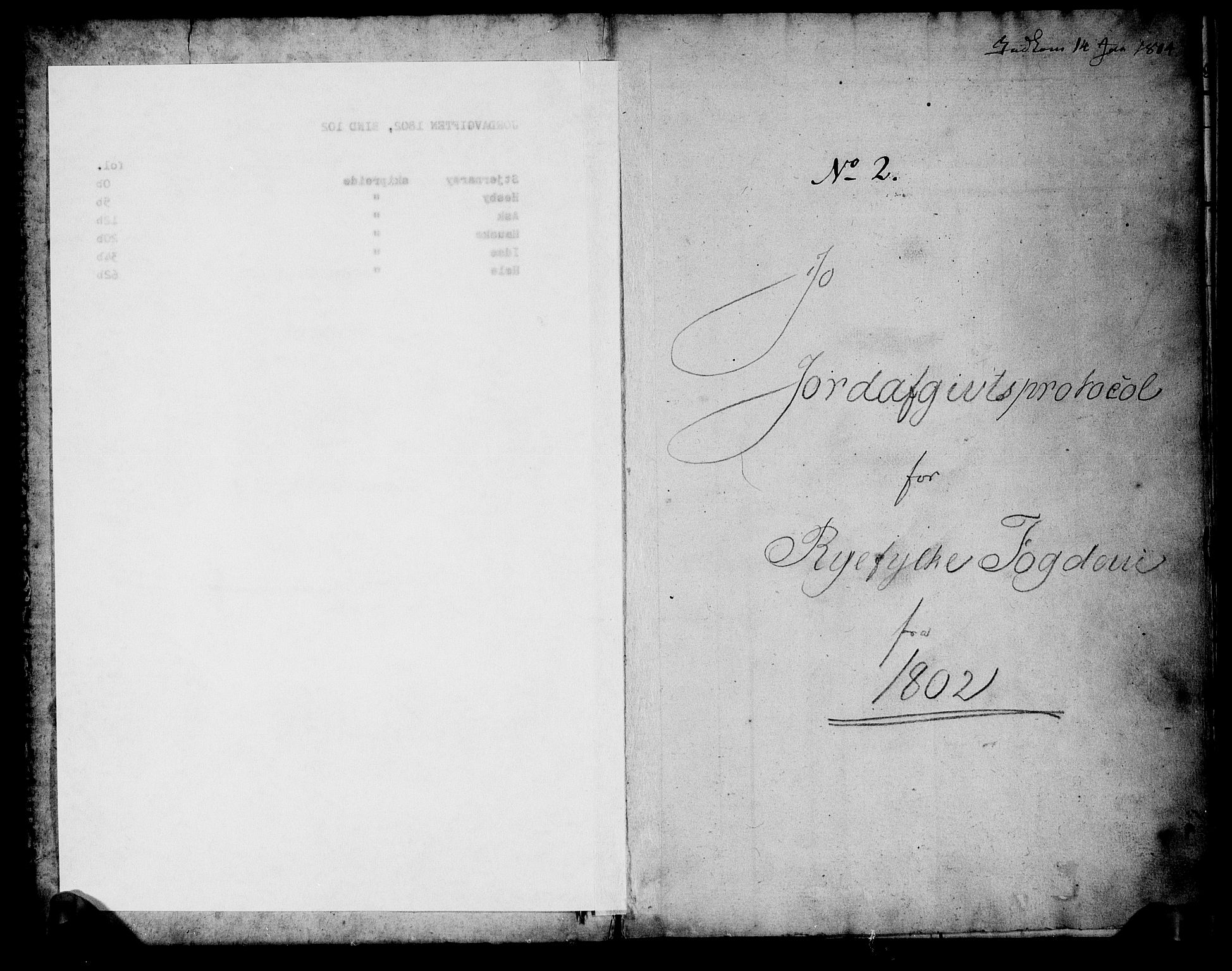Rentekammeret inntil 1814, Realistisk ordnet avdeling, RA/EA-4070/N/Ne/Nea/L0102: Ryfylke fogderi. Kommisjonsprotokoll for Sjernarøy, Hesby, Askøy, Hausken, Idse og Høle skipreider, 1803, s. 2