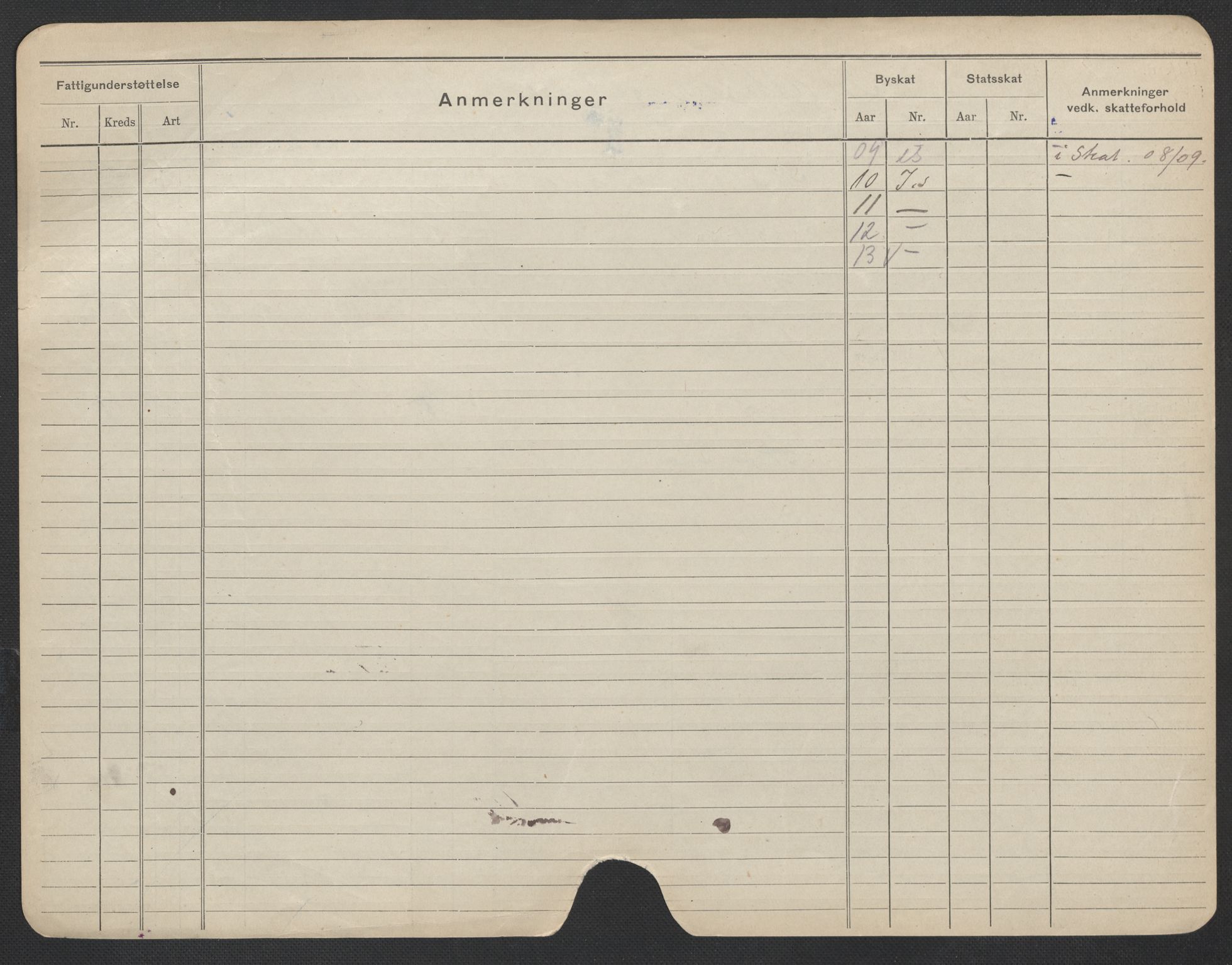 Oslo folkeregister, Registerkort, SAO/A-11715/F/Fa/Fac/L0020: Kvinner, 1906-1914, s. 501b