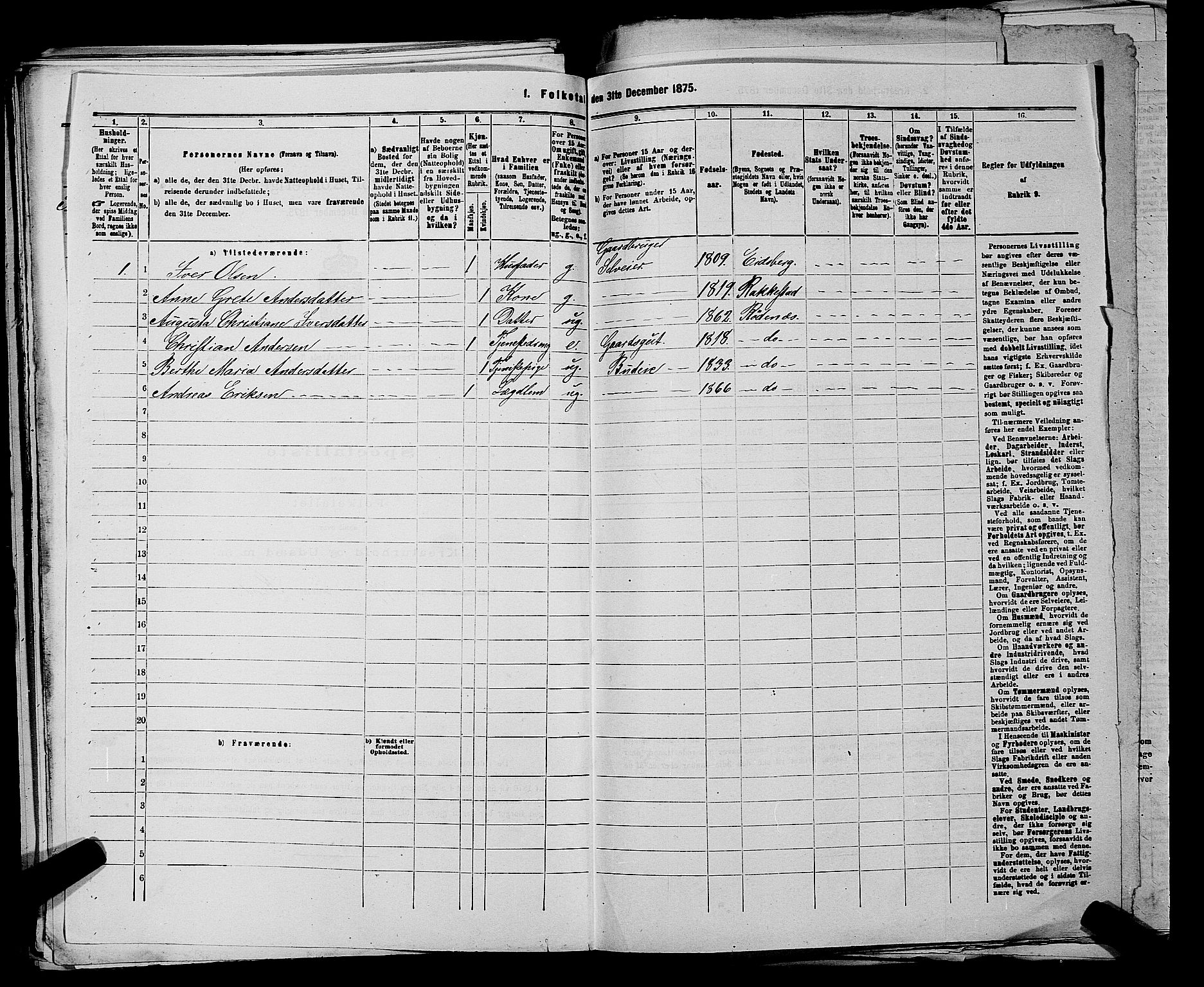 RA, Folketelling 1875 for 0120P Rødenes prestegjeld, 1875, s. 500