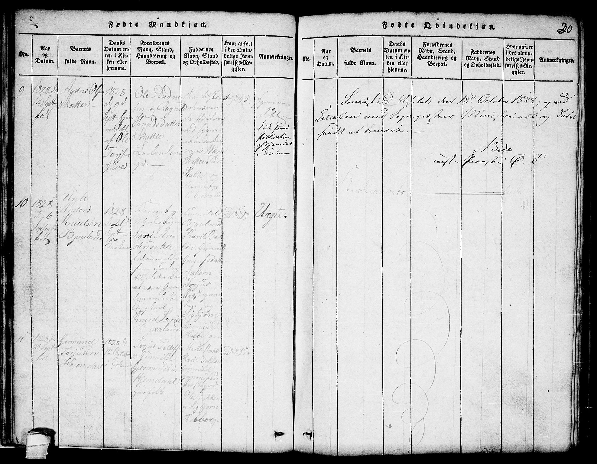 Lårdal kirkebøker, SAKO/A-284/G/Ga/L0001: Klokkerbok nr. I 1, 1815-1861, s. 30