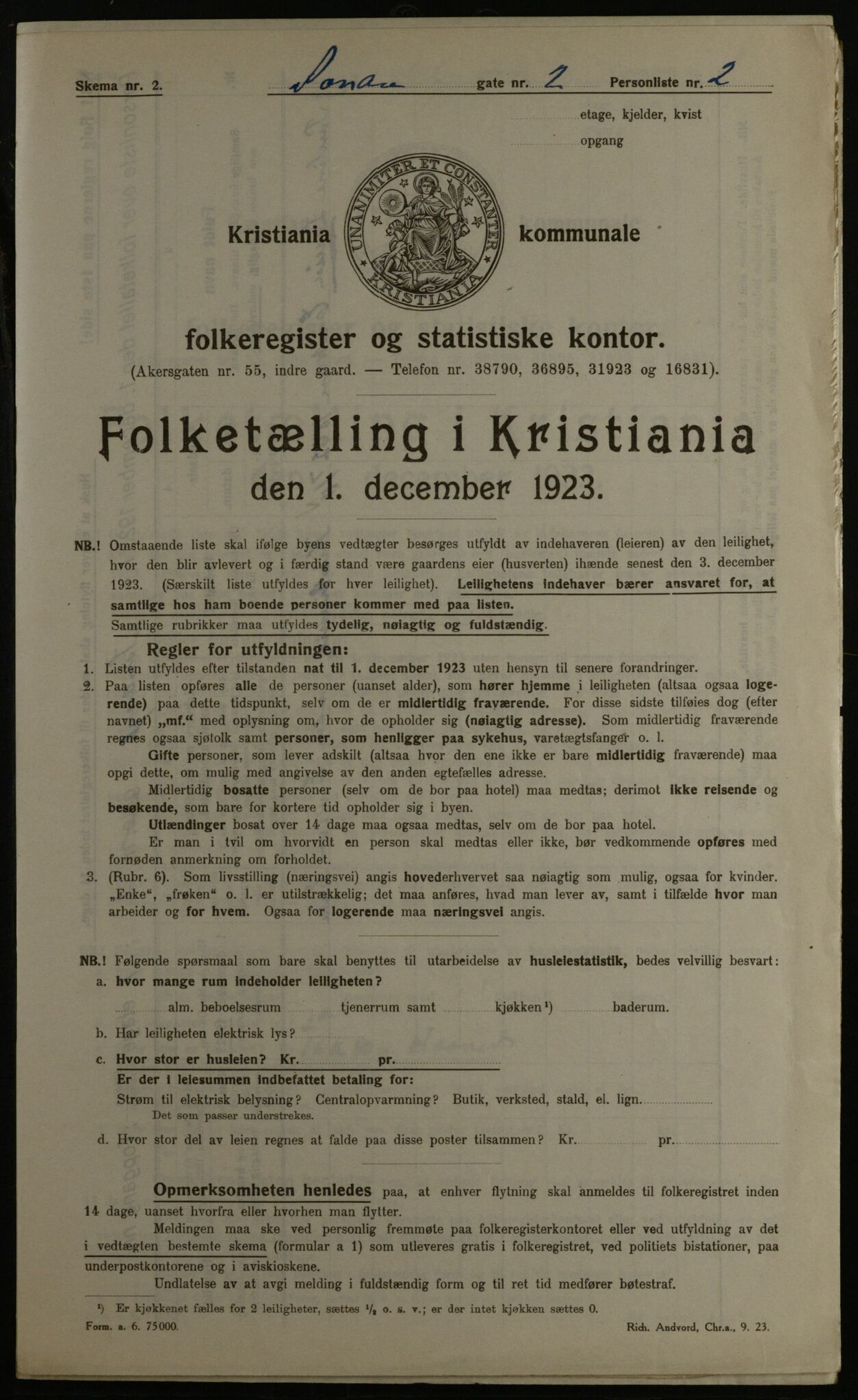 OBA, Kommunal folketelling 1.12.1923 for Kristiania, 1923, s. 117737