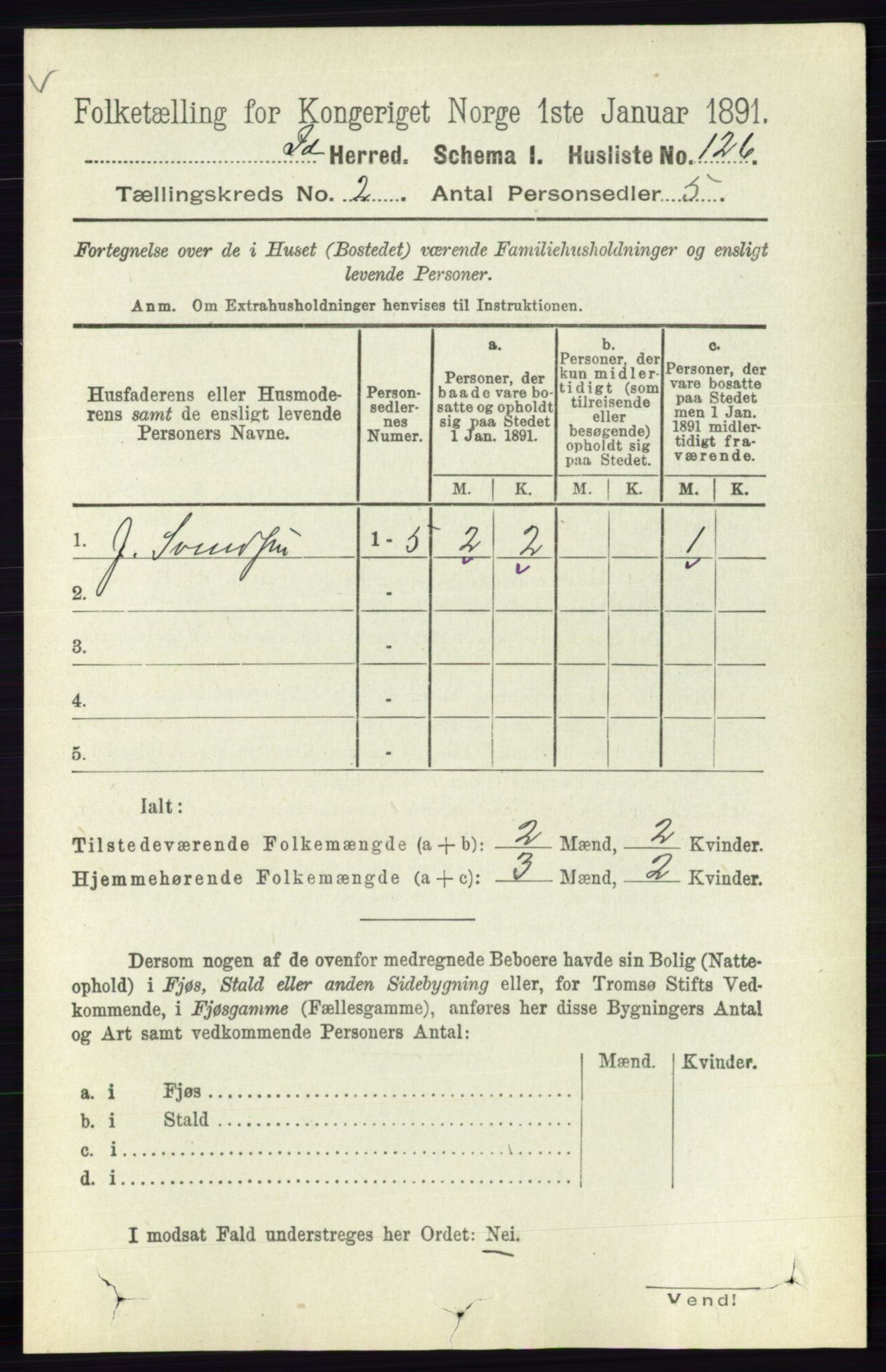 RA, Folketelling 1891 for 0117 Idd herred, 1891, s. 1166