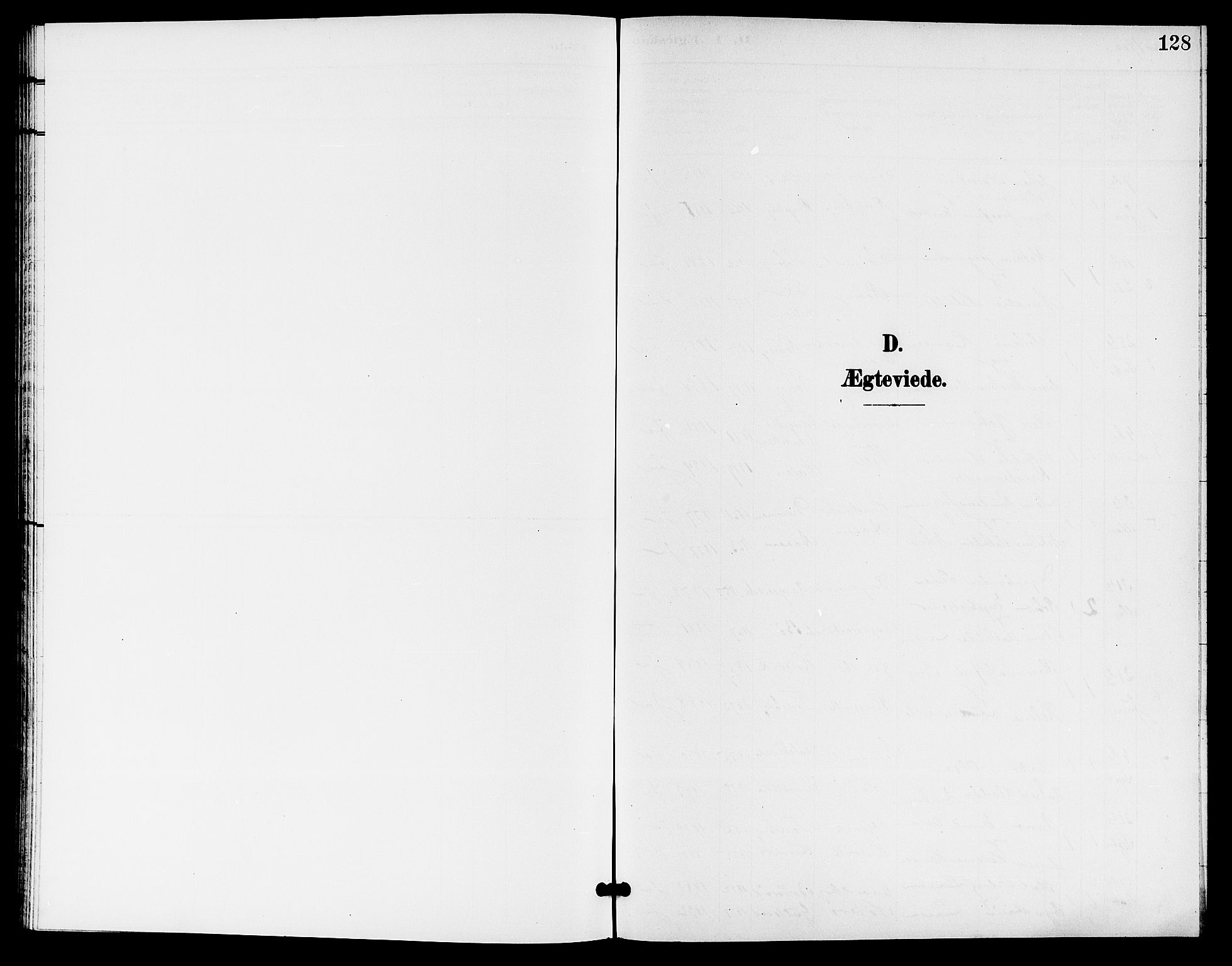Sem kirkebøker, SAKO/A-5/G/Gb/L0003: Klokkerbok nr. II 3, 1900-1913, s. 128