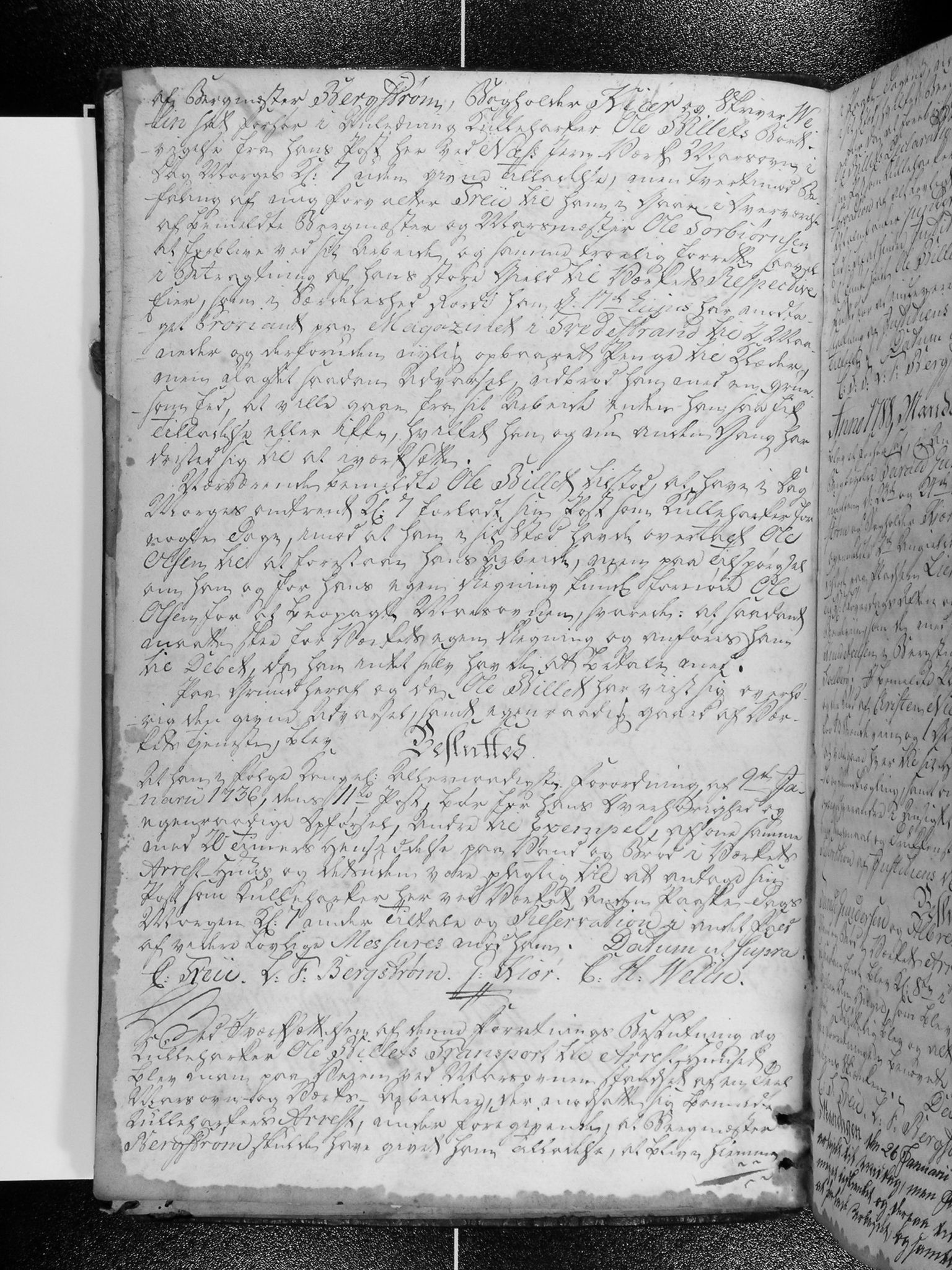 Baaseland Jernverk og Næs Jernverk, NESJ/NJM-001/02/01/L0002: Justitz Protocoll ved Baaselandske Jernverck, 1736-1823