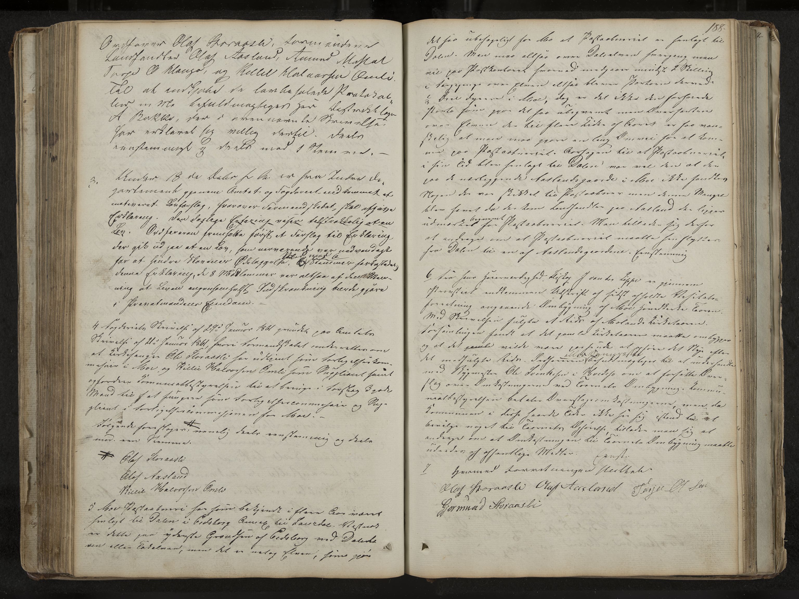 Mo formannskap og sentraladministrasjon, IKAK/0832021/A/L0001: Møtebok Mo og Skafså, 1837-1882, s. 188