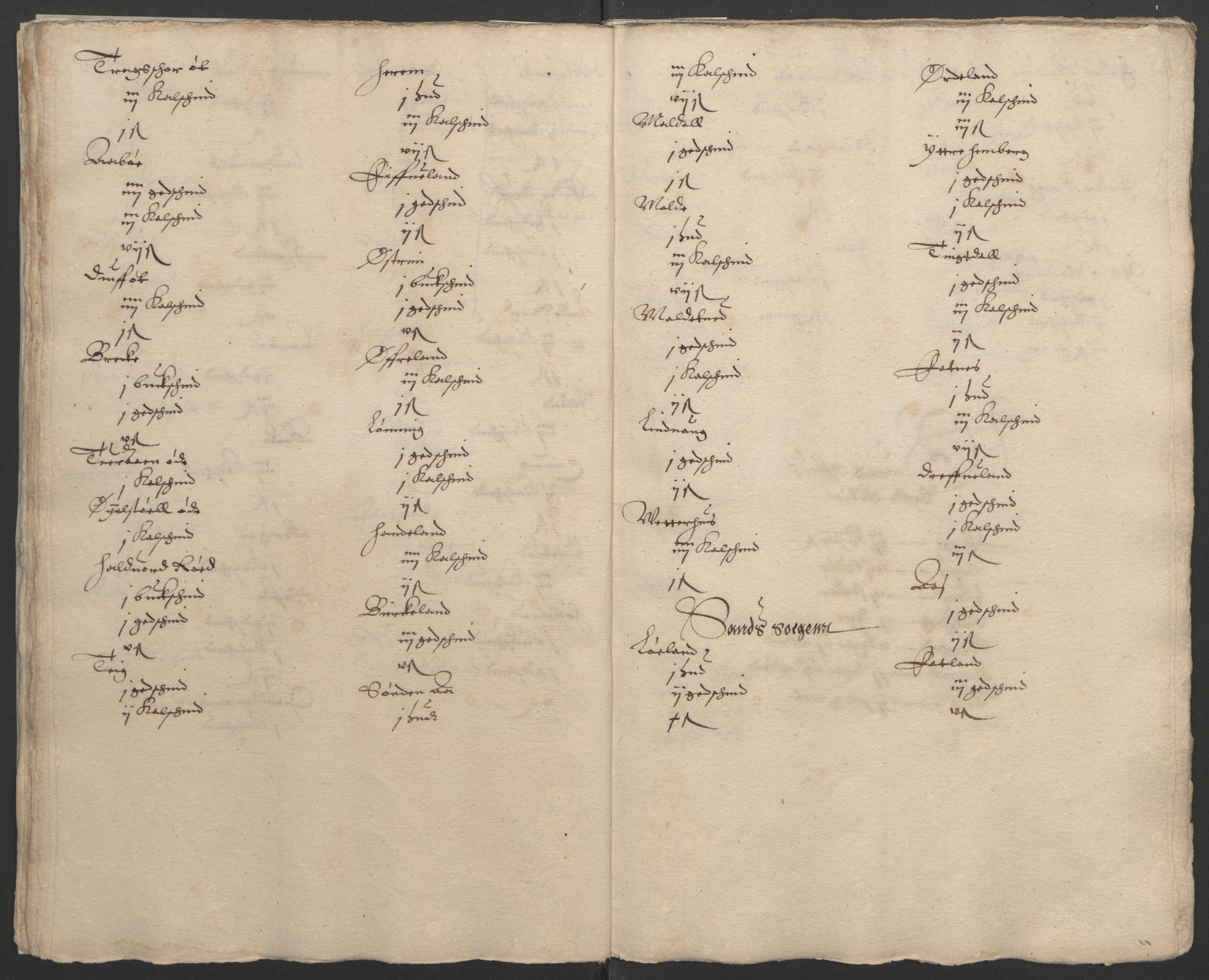 Stattholderembetet 1572-1771, RA/EA-2870/Ek/L0002/0003: Jordebøker til utlikning av garnisonsskatt 1624-1626: / Jordebøker for Stavanger len, 1624-1626, s. 31