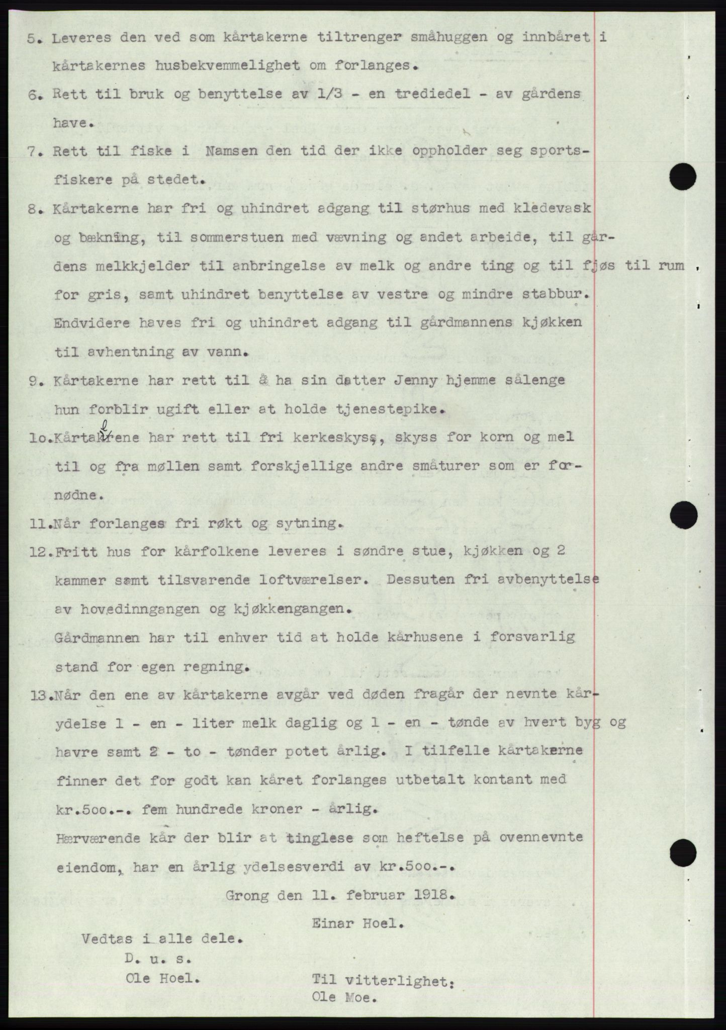 Namdal sorenskriveri, SAT/A-4133/1/2/2C: Pantebok nr. -, 1916-1921, Tingl.dato: 26.02.1918