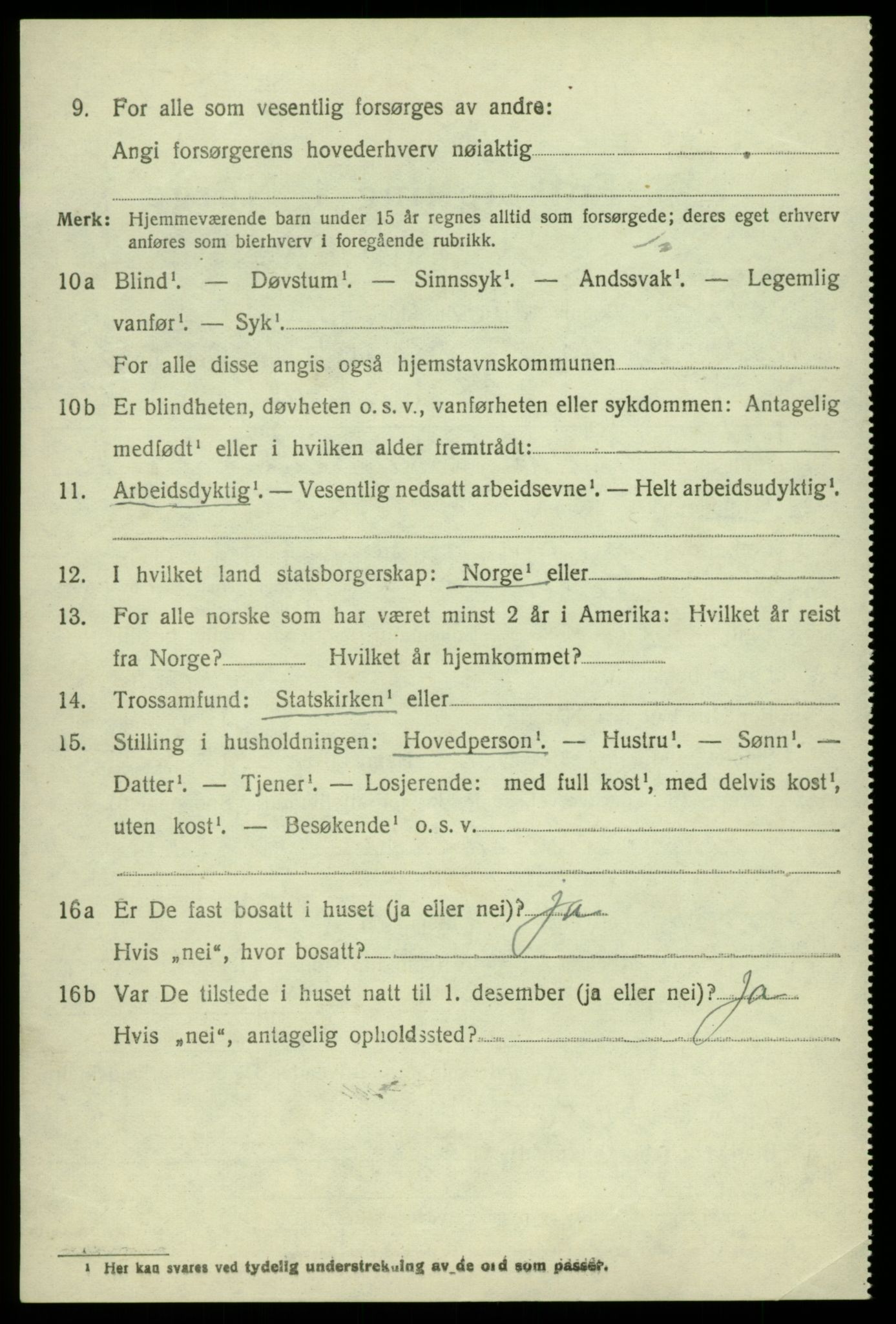 SAB, Folketelling 1920 for 1227 Jondal herred, 1920, s. 2065