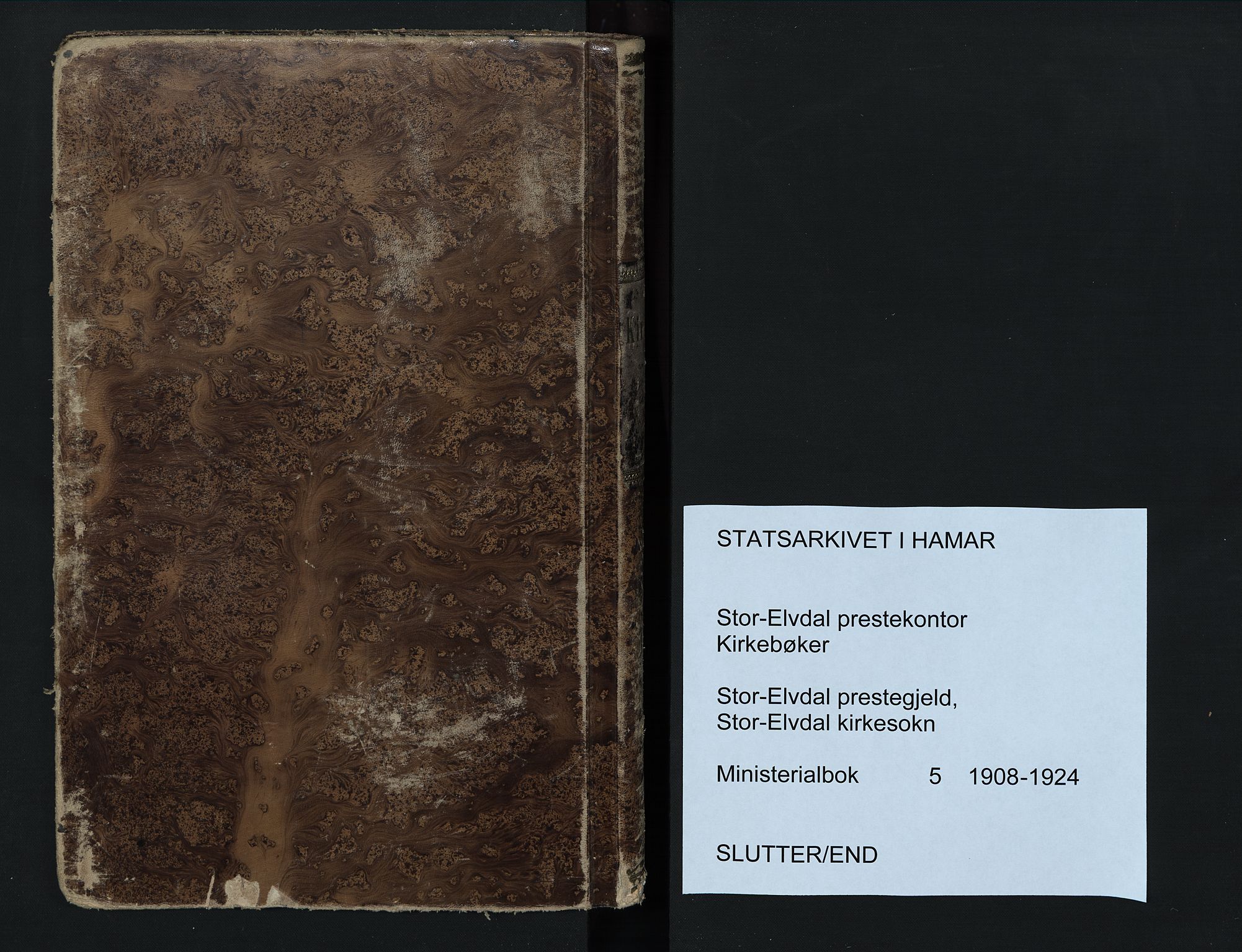 Stor-Elvdal prestekontor, AV/SAH-PREST-052/H/Ha/Haa/L0005: Ministerialbok nr. 5, 1908-1924
