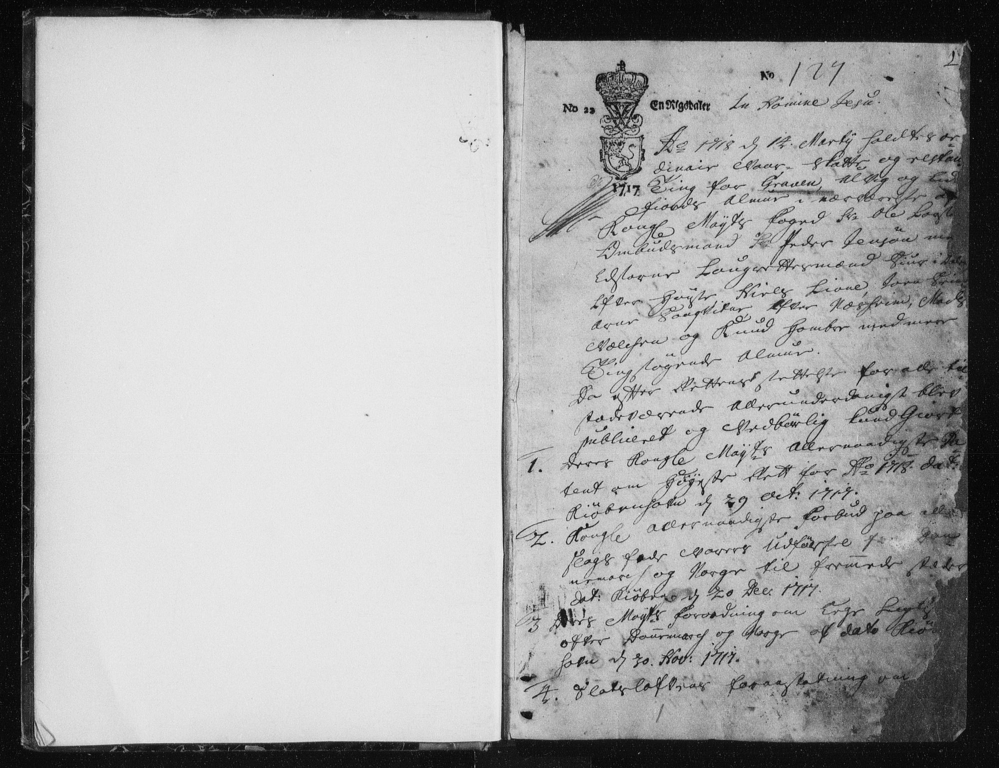 Hardanger og Voss sorenskriveri, AV/SAB-A-2501/1/1A/1Ad/L0008: Tingbok for Hardanger, Voss og Lysekloster, 1718-1720, s. 0b-1a