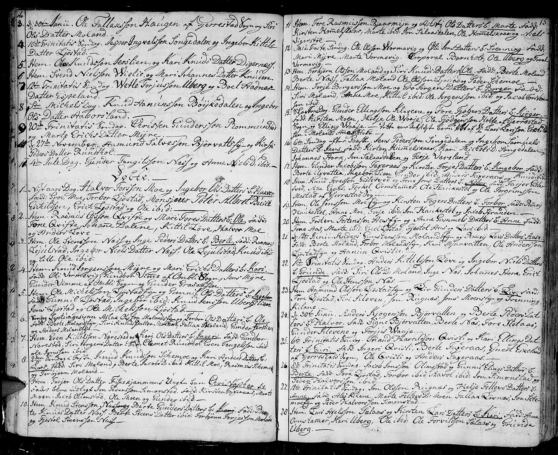 Gjerstad sokneprestkontor, AV/SAK-1111-0014/F/Fa/Faa/L0003: Ministerialbok nr. A 3, 1780-1815, s. 15