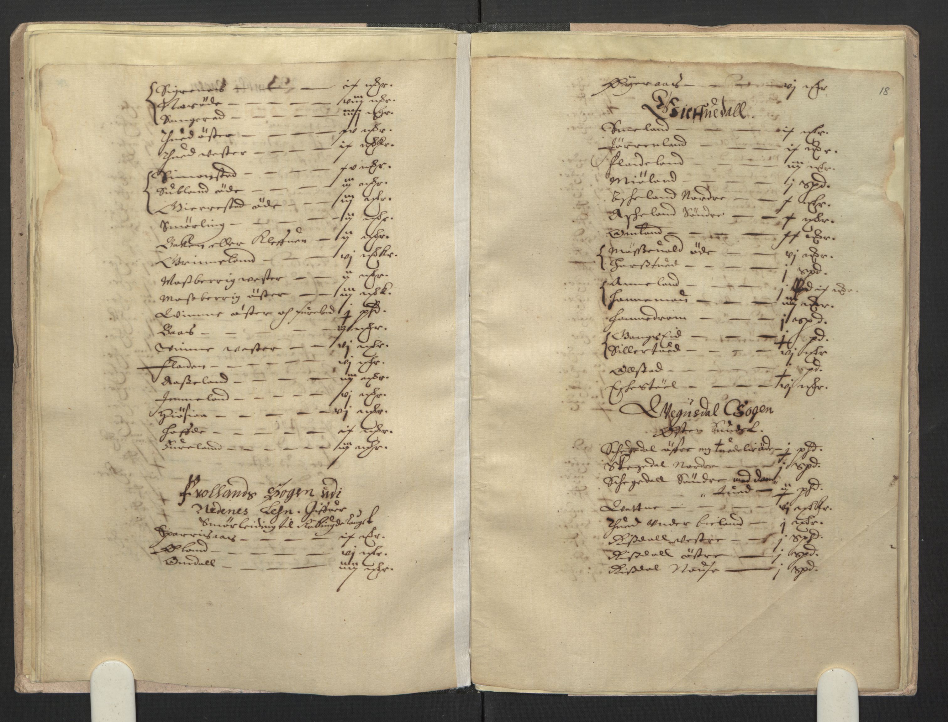 Rentekammeret inntil 1814, Realistisk ordnet avdeling, AV/RA-EA-4070/L/L0021/0003: Agder lagdømme: / Kronens jordebok. Råbyggelag, 1661, s. 17b-18a