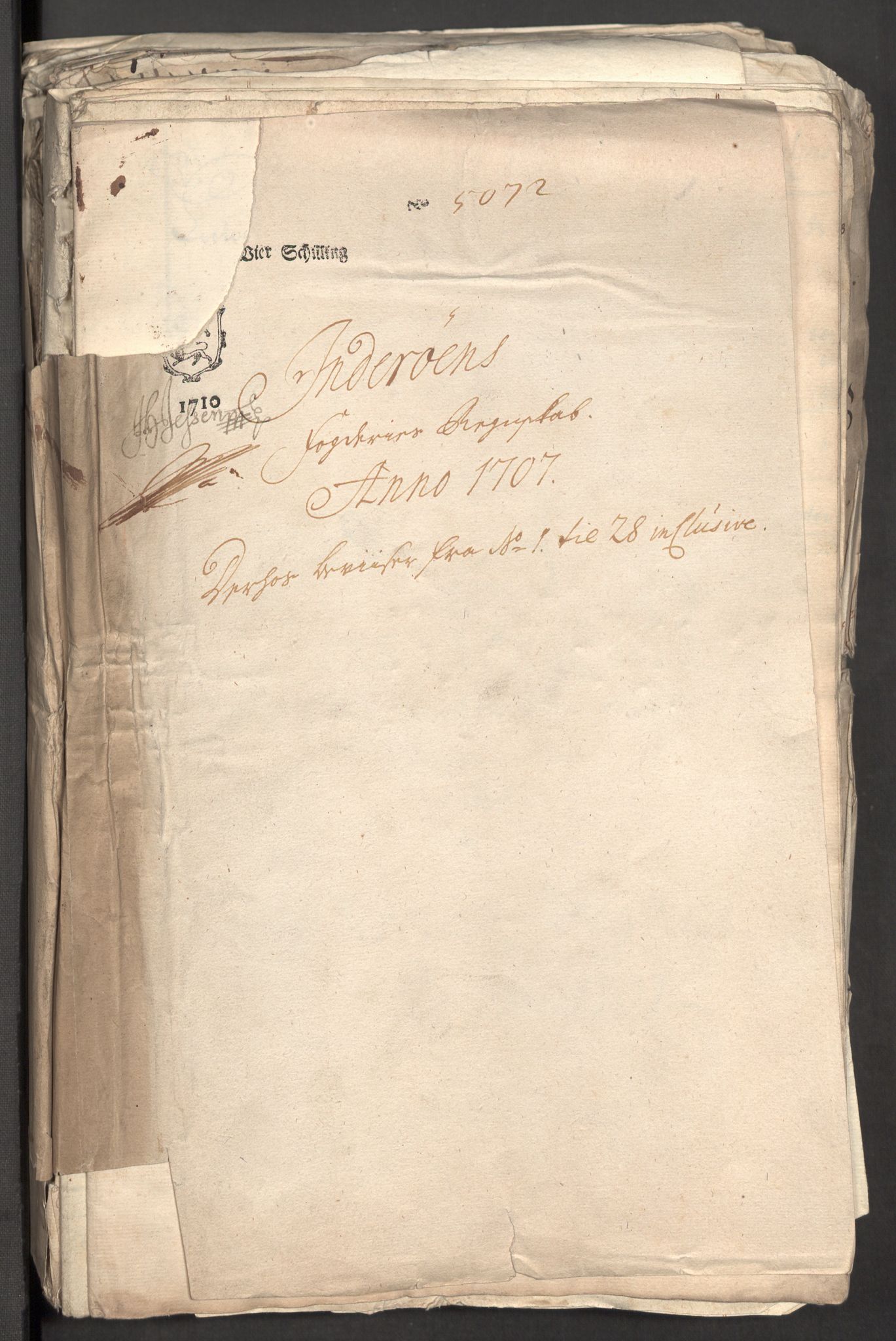 Rentekammeret inntil 1814, Reviderte regnskaper, Fogderegnskap, AV/RA-EA-4092/R63/L4315: Fogderegnskap Inderøy, 1706-1707, s. 265