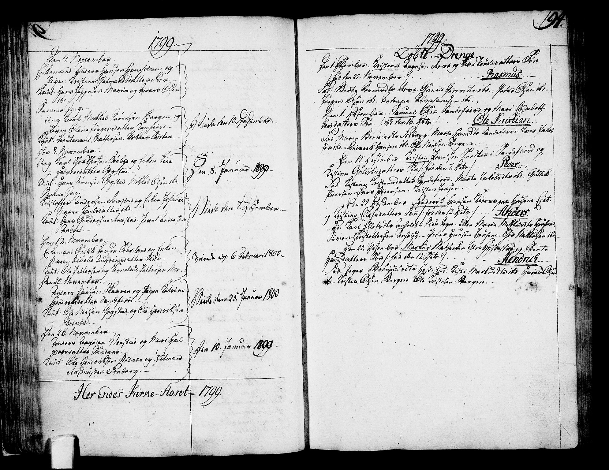 Sandar kirkebøker, AV/SAKO-A-243/F/Fa/L0003: Ministerialbok nr. 3, 1789-1814, s. 94