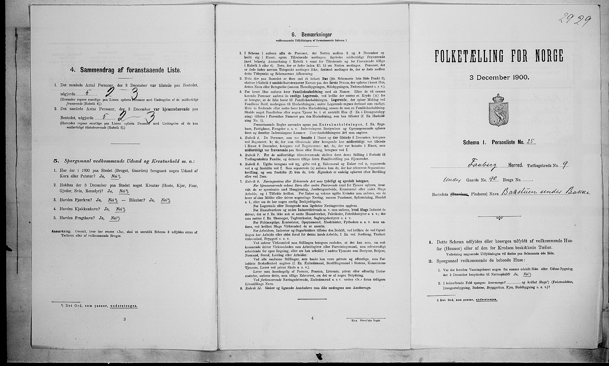 SAH, Folketelling 1900 for 0524 Fåberg herred, 1900, s. 938