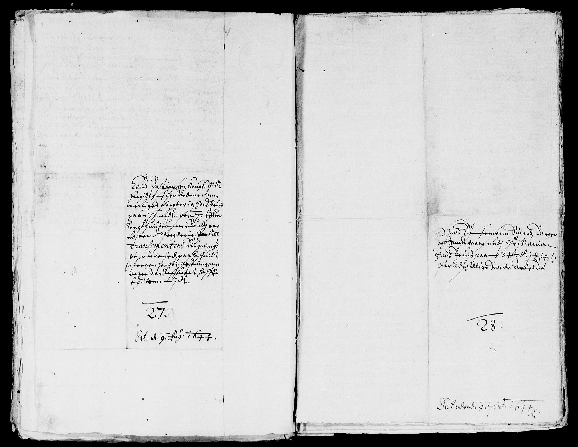 Rentekammeret inntil 1814, Reviderte regnskaper, Lensregnskaper, AV/RA-EA-5023/R/Rb/Rba/L0182: Akershus len, 1643-1645