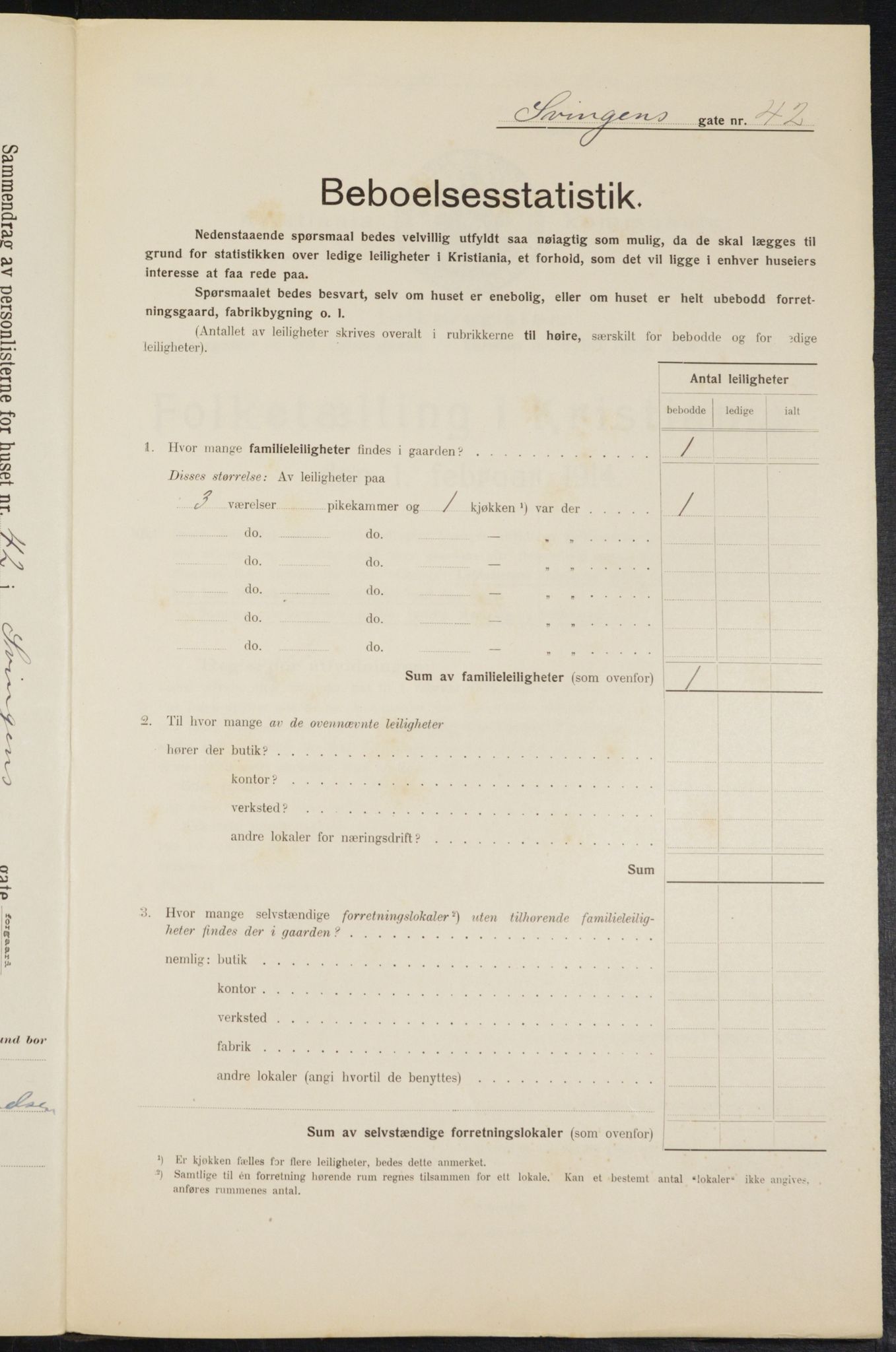 OBA, Kommunal folketelling 1.2.1914 for Kristiania, 1914, s. 106914