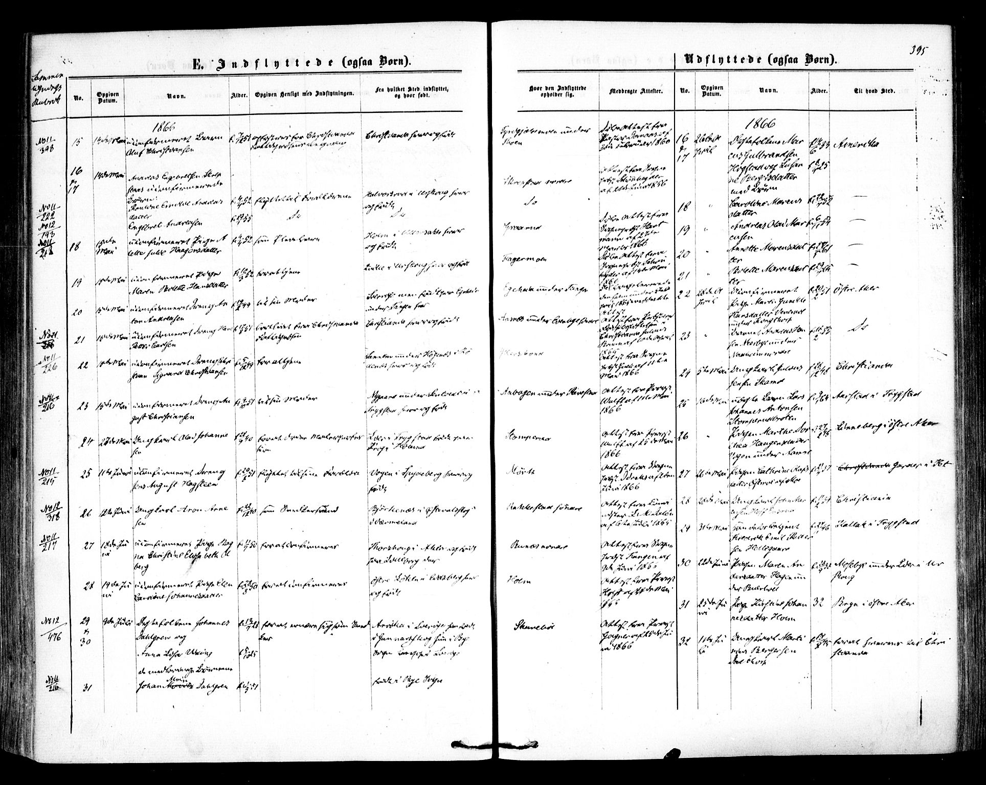 Høland prestekontor Kirkebøker, AV/SAO-A-10346a/F/Fa/L0011: Ministerialbok nr. I 11, 1862-1869, s. 395