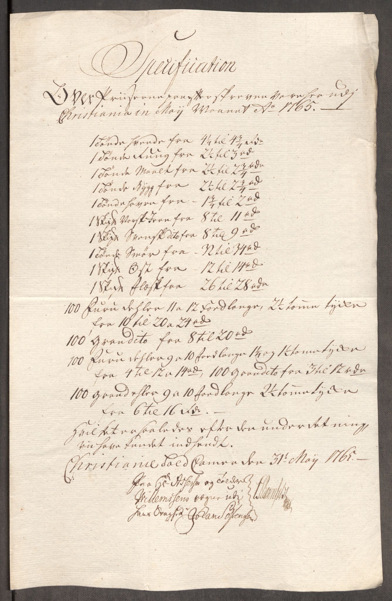 Rentekammeret inntil 1814, Realistisk ordnet avdeling, RA/EA-4070/Oe/L0008: [Ø1]: Priskuranter, 1764-1768, s. 348