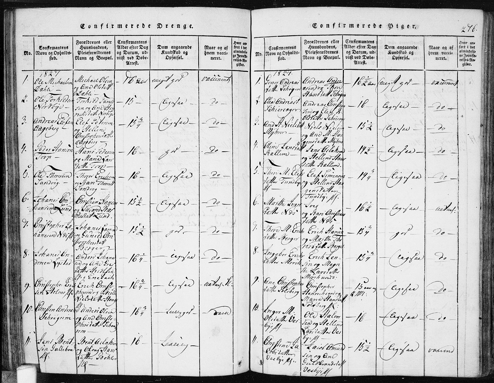 Spydeberg prestekontor Kirkebøker, SAO/A-10924/F/Fa/L0004: Ministerialbok nr. I 4, 1814-1841, s. 276