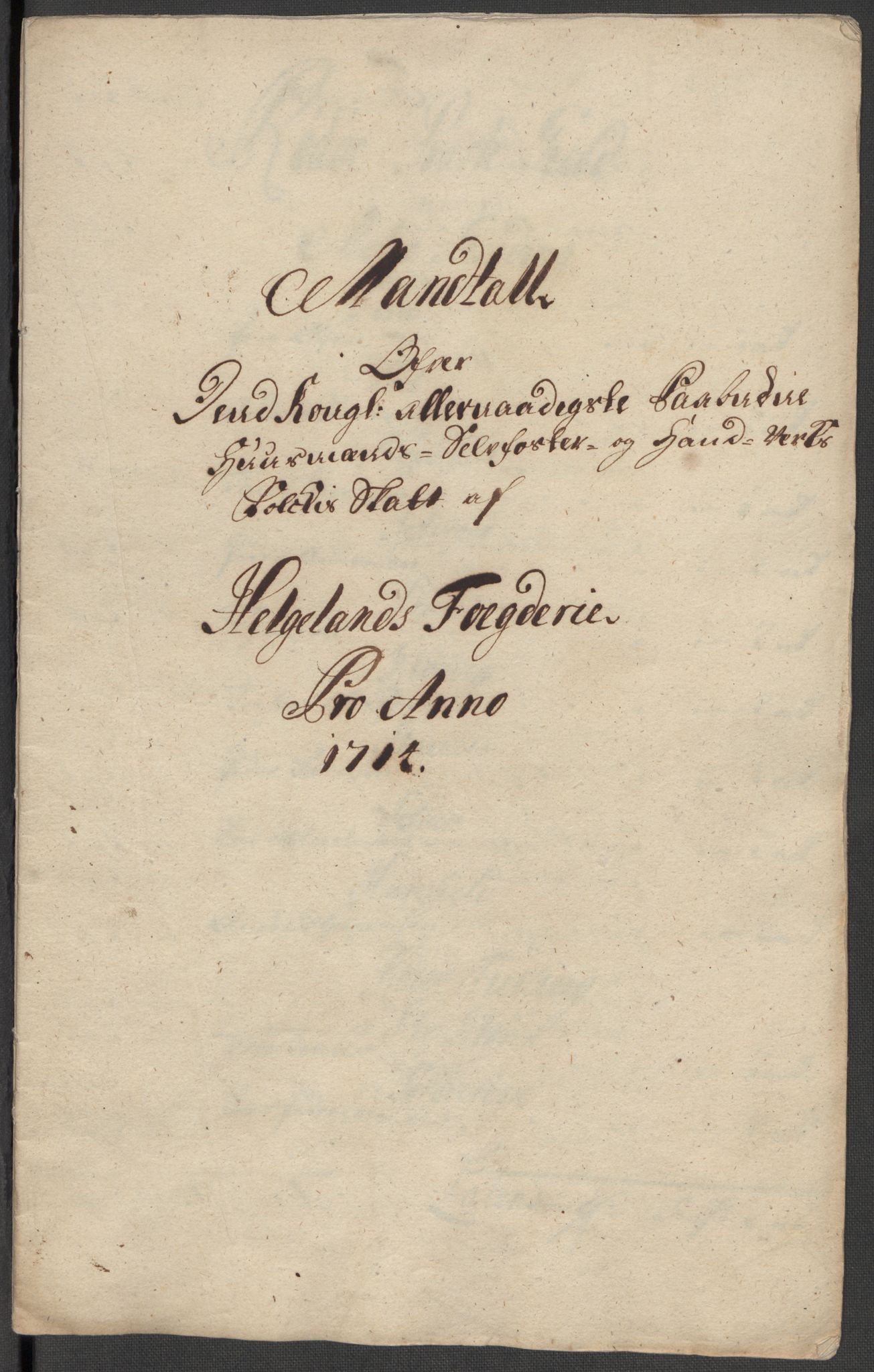 Rentekammeret inntil 1814, Reviderte regnskaper, Fogderegnskap, RA/EA-4092/R65/L4513: Fogderegnskap Helgeland, 1714-1715, s. 102
