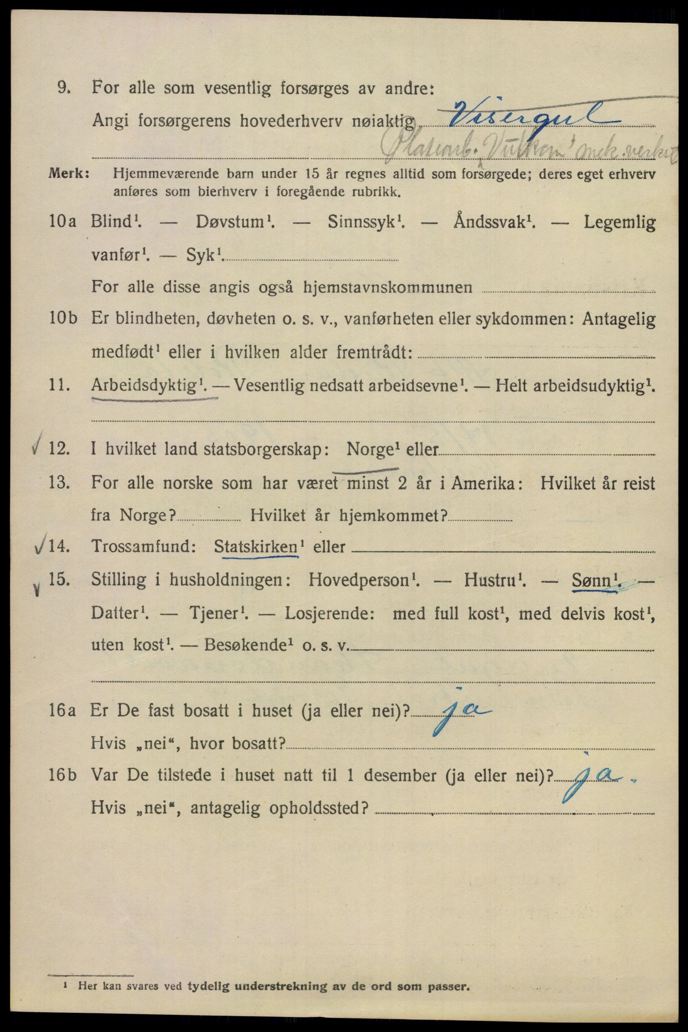 SAO, Folketelling 1920 for 0301 Kristiania kjøpstad, 1920, s. 461124