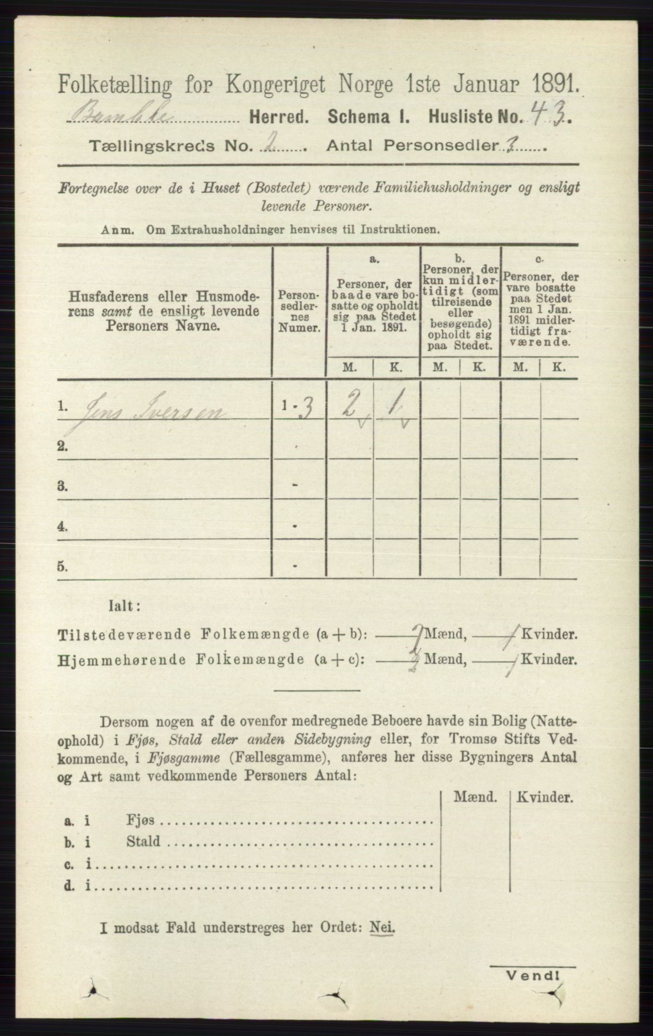 RA, Folketelling 1891 for 0814 Bamble herred, 1891, s. 984