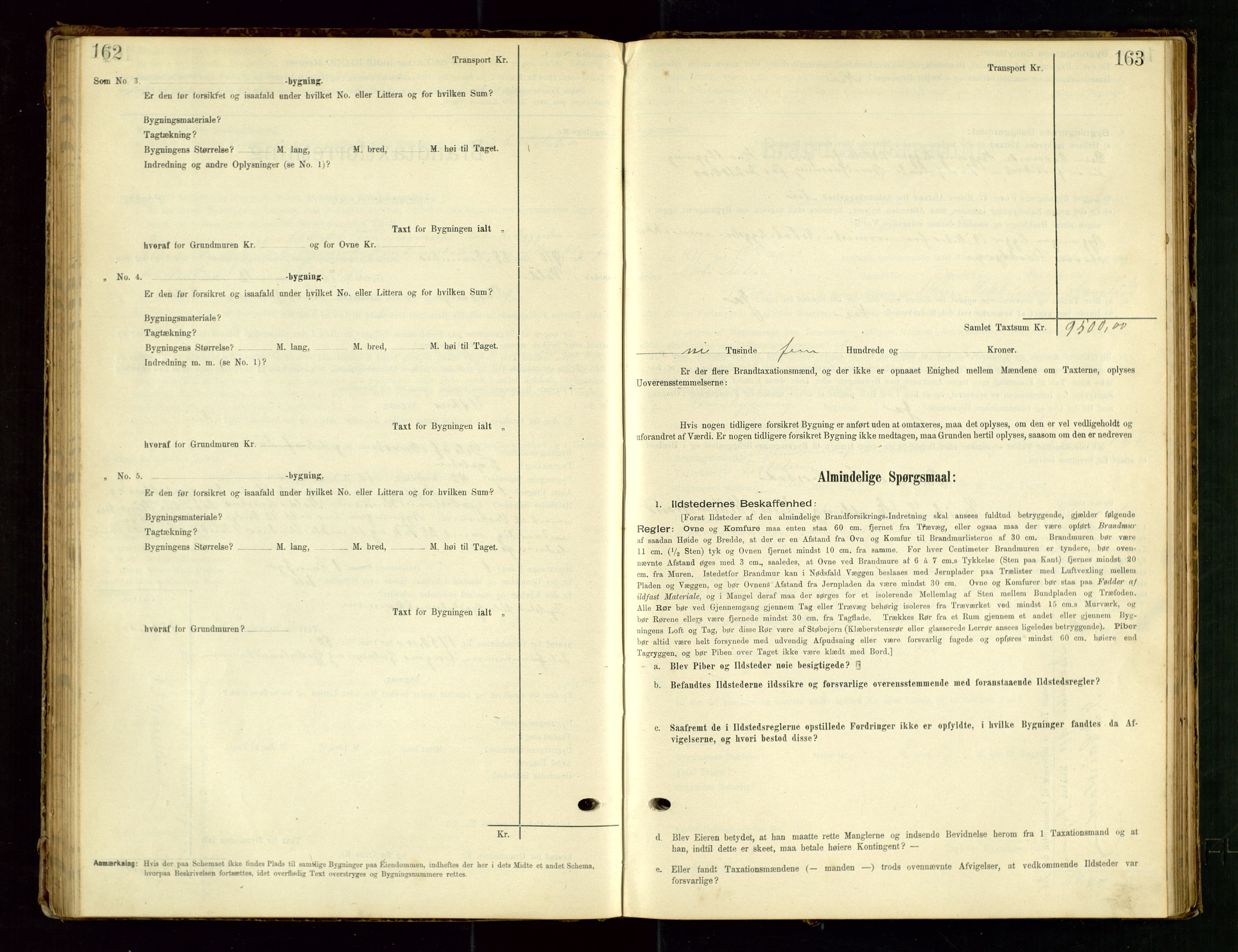 Hå lensmannskontor, SAST/A-100456/Goa/L0003: Takstprotokoll (skjema), 1895-1911, s. 162-163