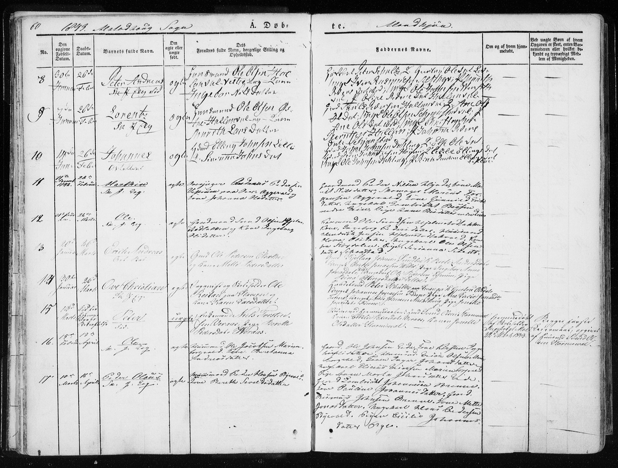 Ministerialprotokoller, klokkerbøker og fødselsregistre - Nord-Trøndelag, SAT/A-1458/717/L0154: Ministerialbok nr. 717A06 /1, 1836-1849, s. 60