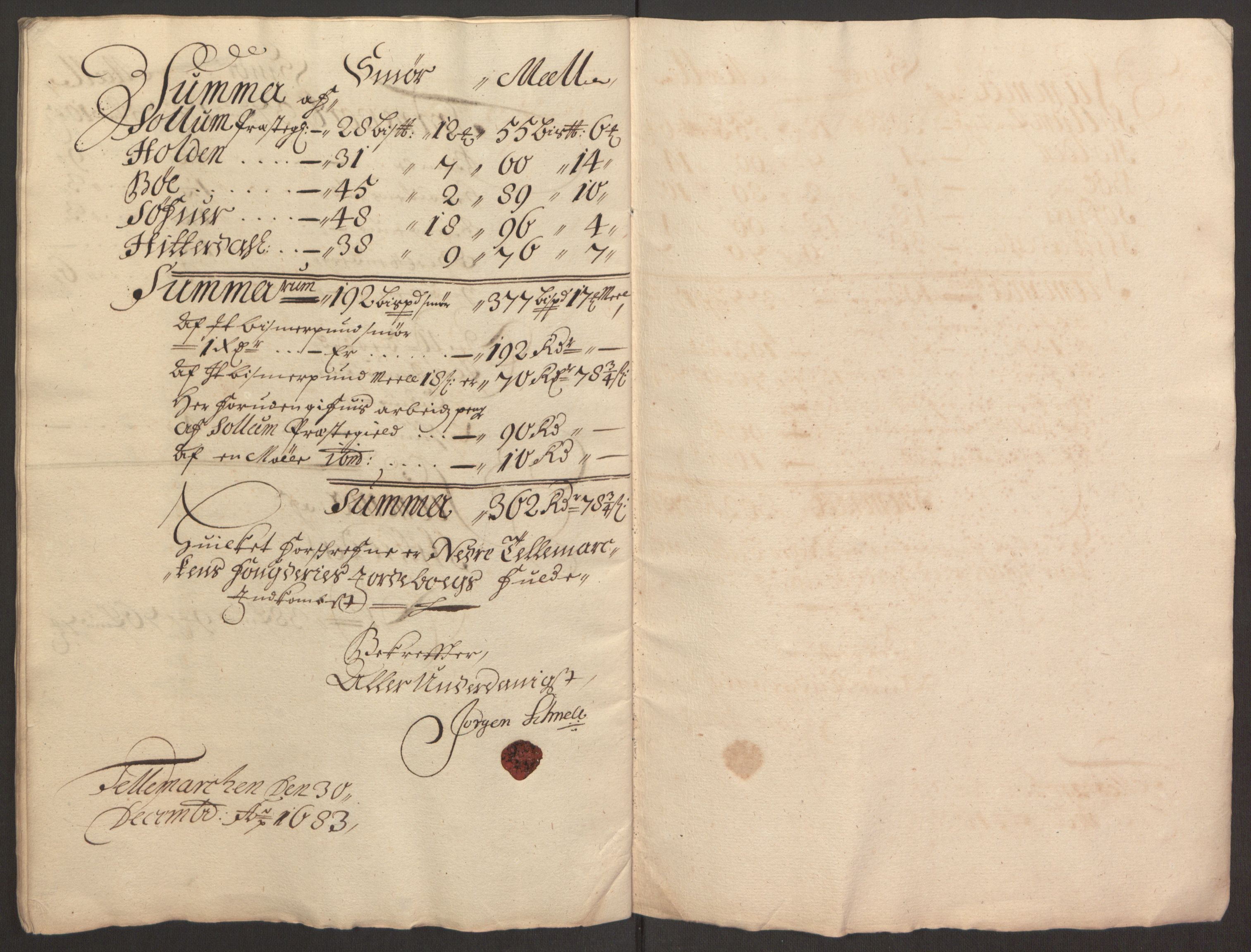 Rentekammeret inntil 1814, Reviderte regnskaper, Fogderegnskap, RA/EA-4092/R35/L2079: Fogderegnskap Øvre og Nedre Telemark, 1680-1684, s. 46