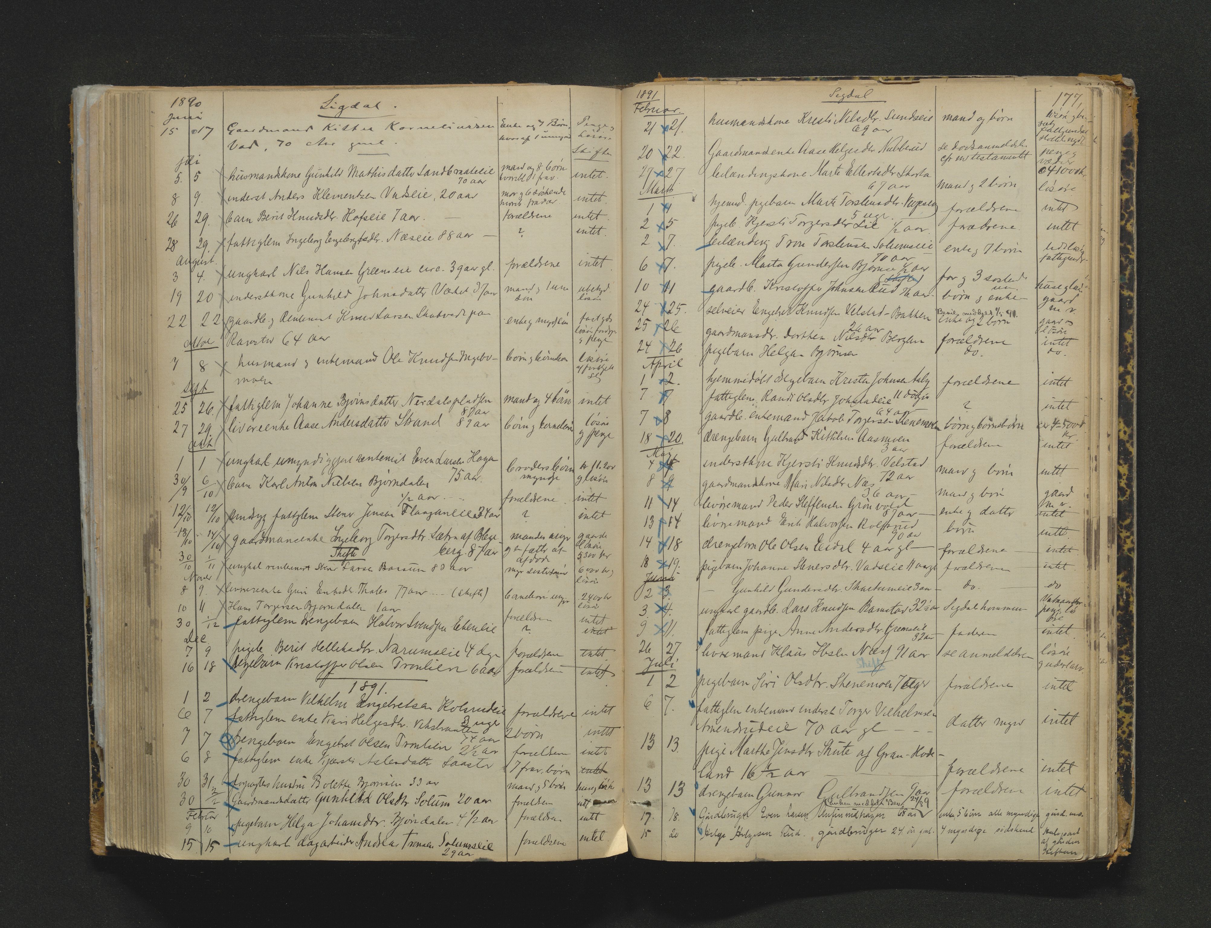 Eiker, Modum og Sigdal sorenskriveri, AV/SAKO-A-123/H/Ha/Haa/L0003: Dødsfallsprotokoll, 1870-1892, s. 177