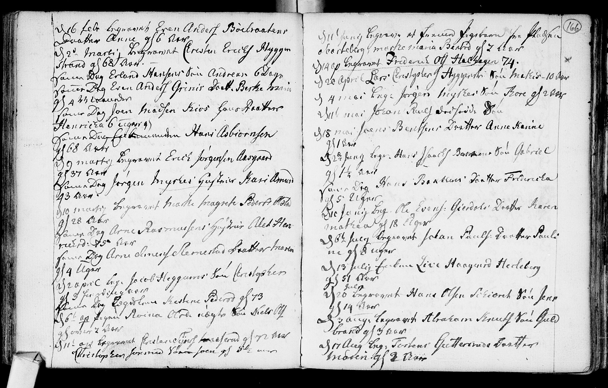 Røyken kirkebøker, SAKO/A-241/F/Fa/L0003: Ministerialbok nr. 3, 1782-1813, s. 166