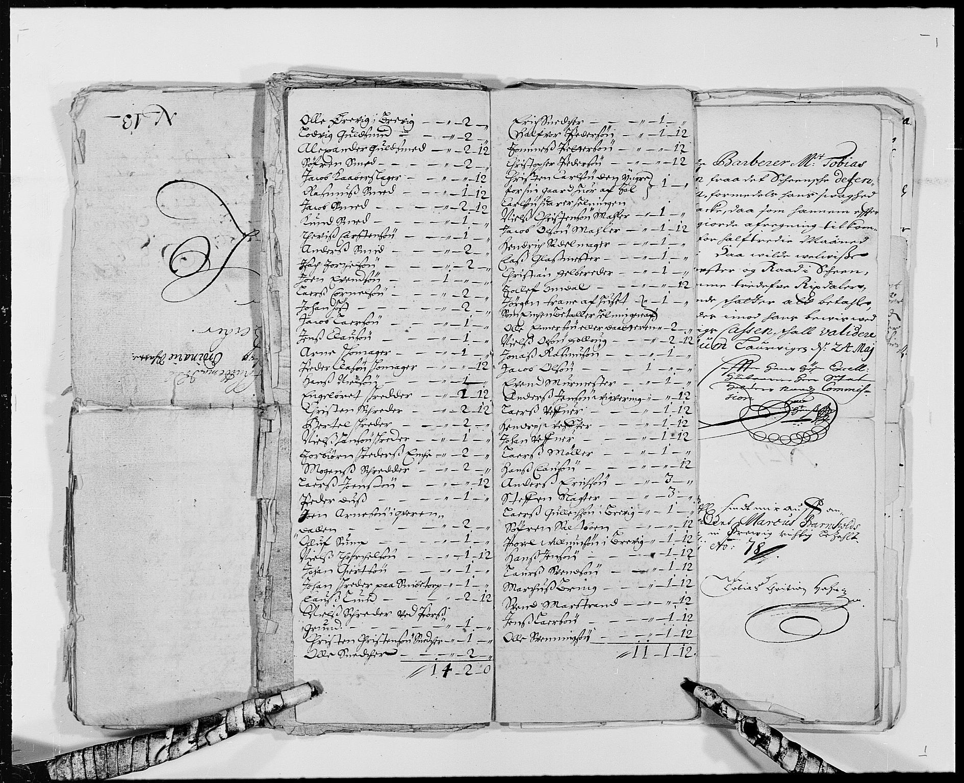 Rentekammeret inntil 1814, Reviderte regnskaper, Byregnskaper, RA/EA-4066/R/Rj/L0193: [J3] Kontribusjonsregnskap (med Langesund, Brevik, Porsgrunn og Kragerø), 1663-1691, s. 98
