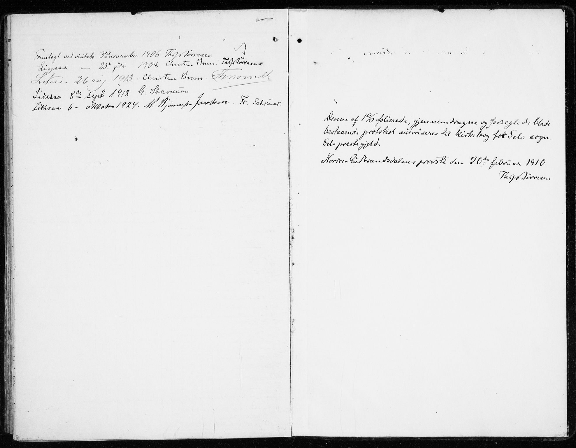 Sel prestekontor, AV/SAH-PREST-074/H/Ha/Haa/L0002: Ministerialbok nr. 2, 1905-1919
