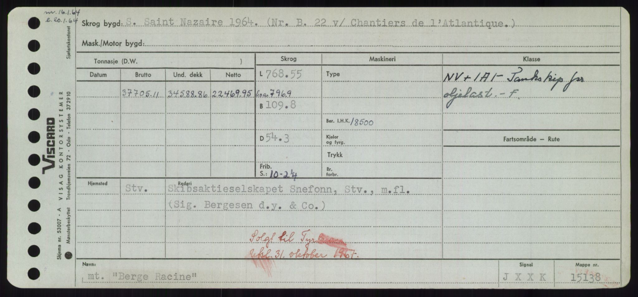 Sjøfartsdirektoratet med forløpere, Skipsmålingen, AV/RA-S-1627/H/Hd/L0003: Fartøy, B-Bev, s. 713