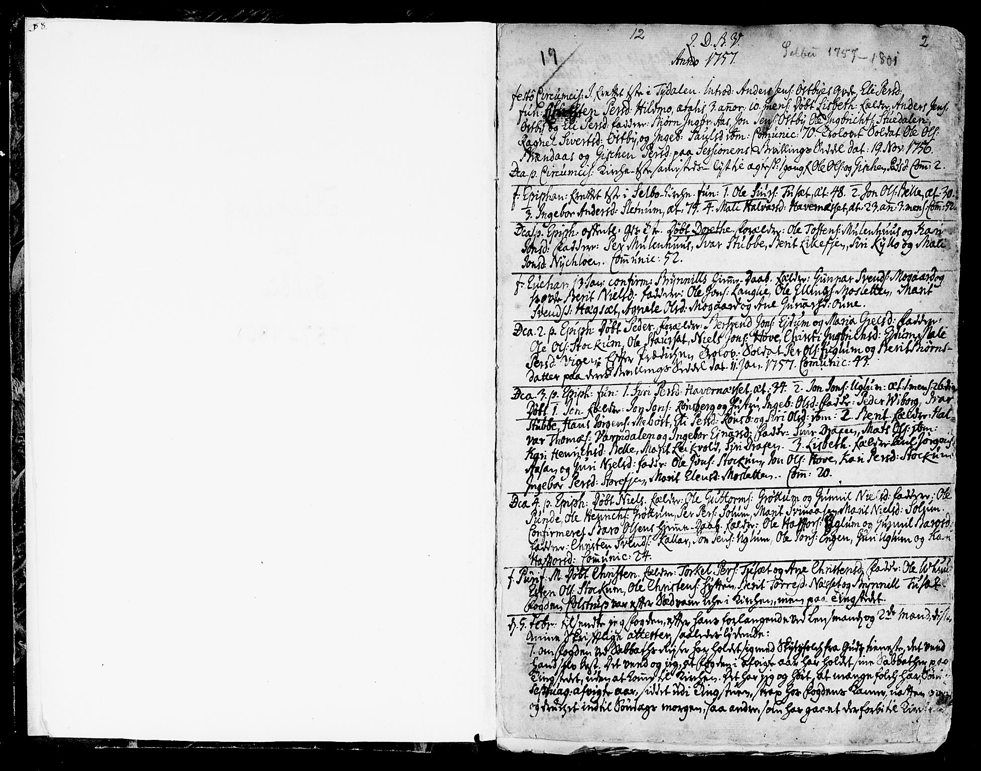 Ministerialprotokoller, klokkerbøker og fødselsregistre - Sør-Trøndelag, AV/SAT-A-1456/695/L1138: Ministerialbok nr. 695A02 /1, 1757-1801, s. 2