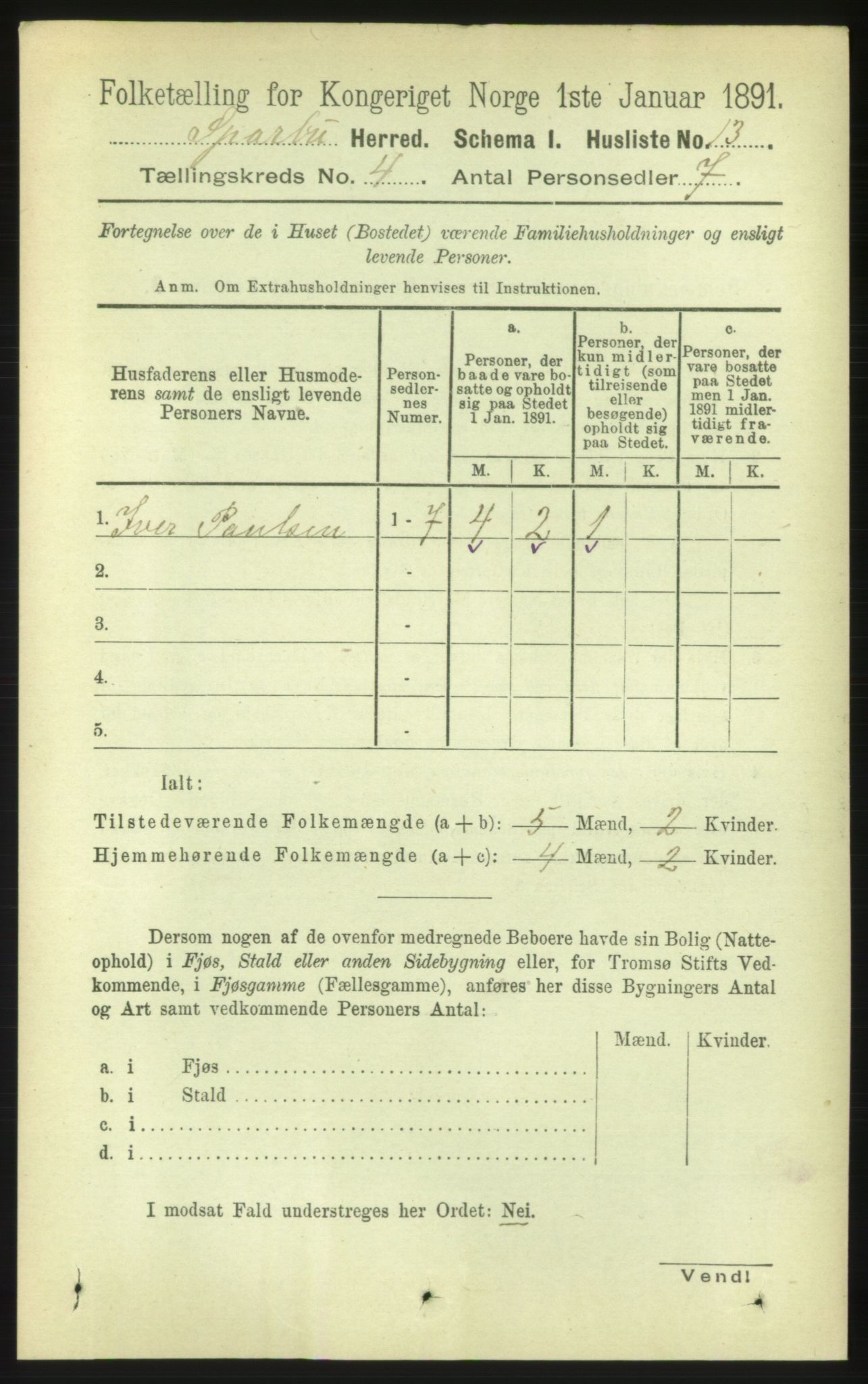 RA, Folketelling 1891 for 1731 Sparbu herred, 1891, s. 1334