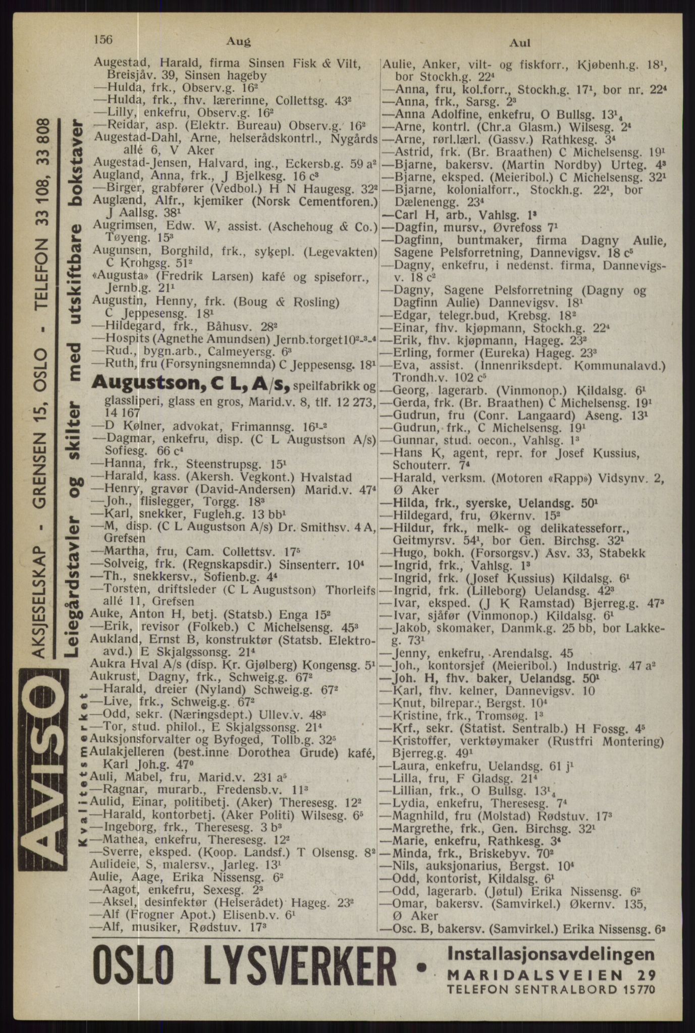 Kristiania/Oslo adressebok, PUBL/-, 1944, s. 156