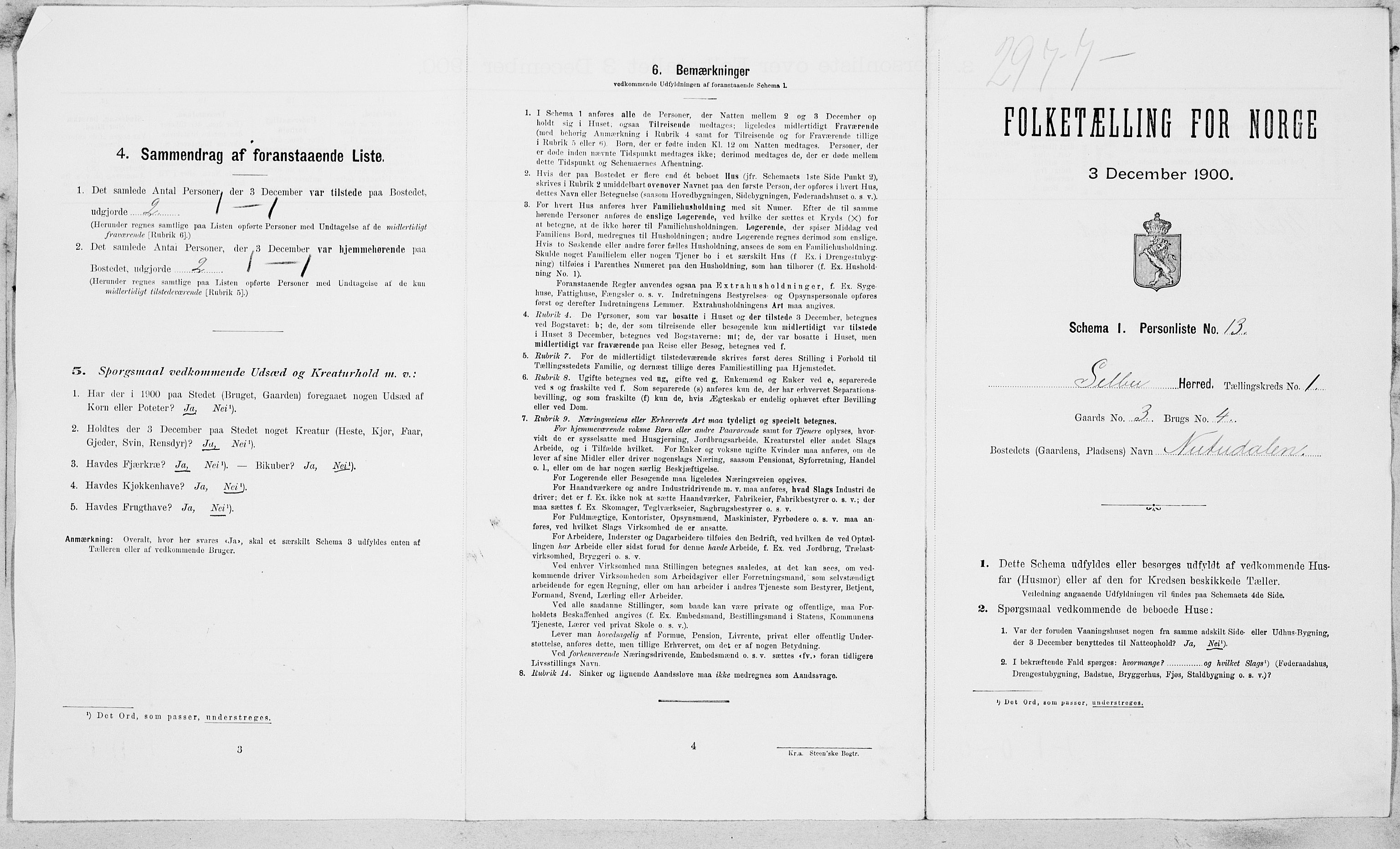 SAT, Folketelling 1900 for 1664 Selbu herred, 1900, s. 64