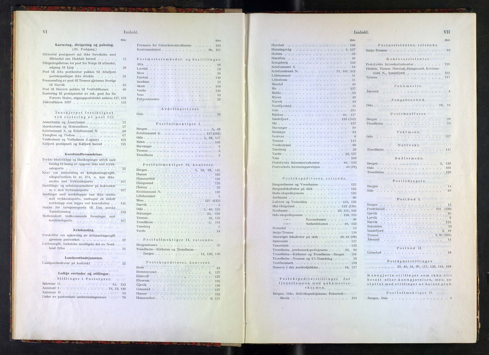 Norges Postmuseums bibliotek, NOPO/-/-/-: Sirkulærer fra Poststyret, 1937