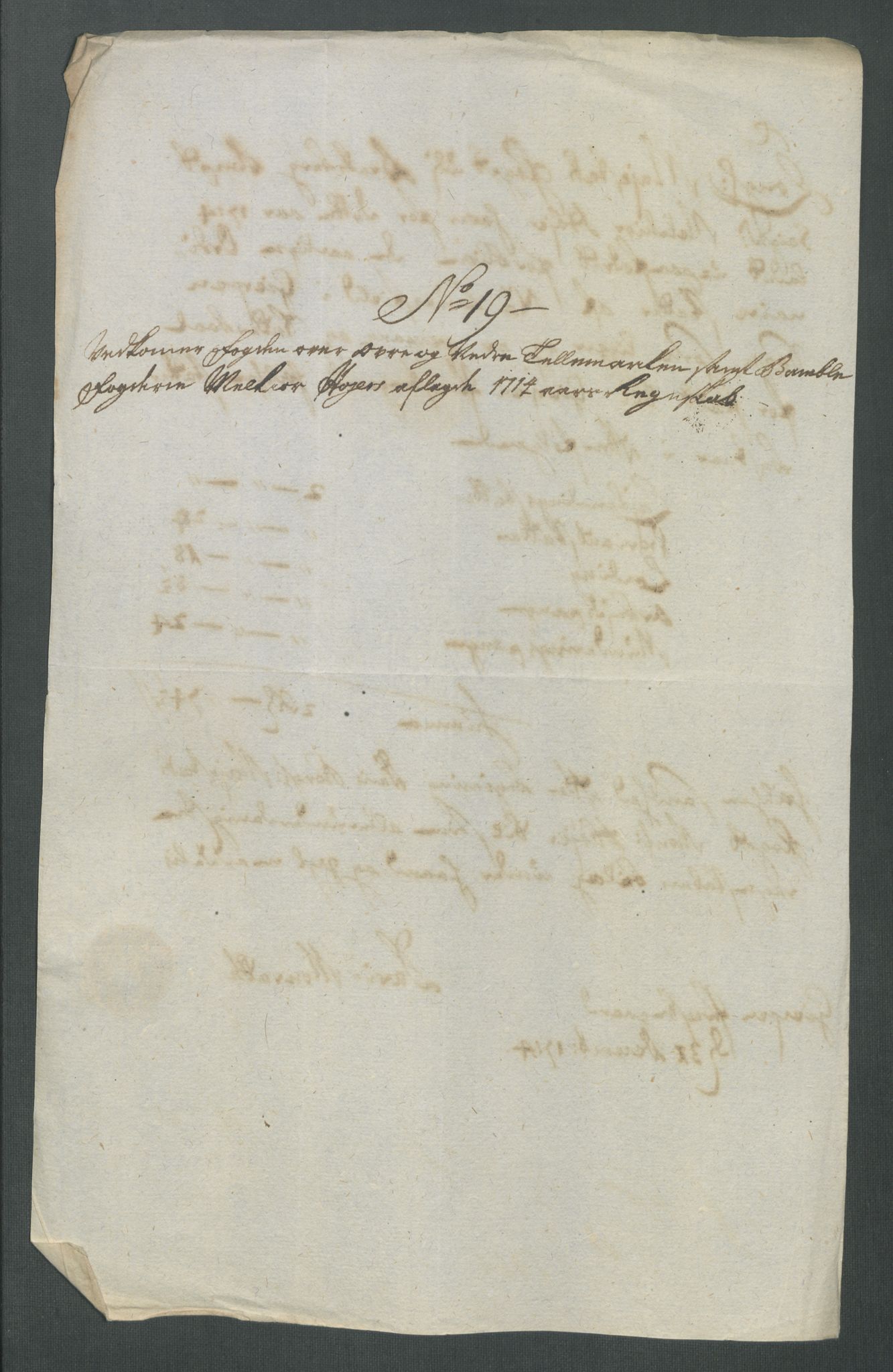 Rentekammeret inntil 1814, Reviderte regnskaper, Fogderegnskap, RA/EA-4092/R36/L2126: Fogderegnskap Øvre og Nedre Telemark og Bamble, 1714, s. 252